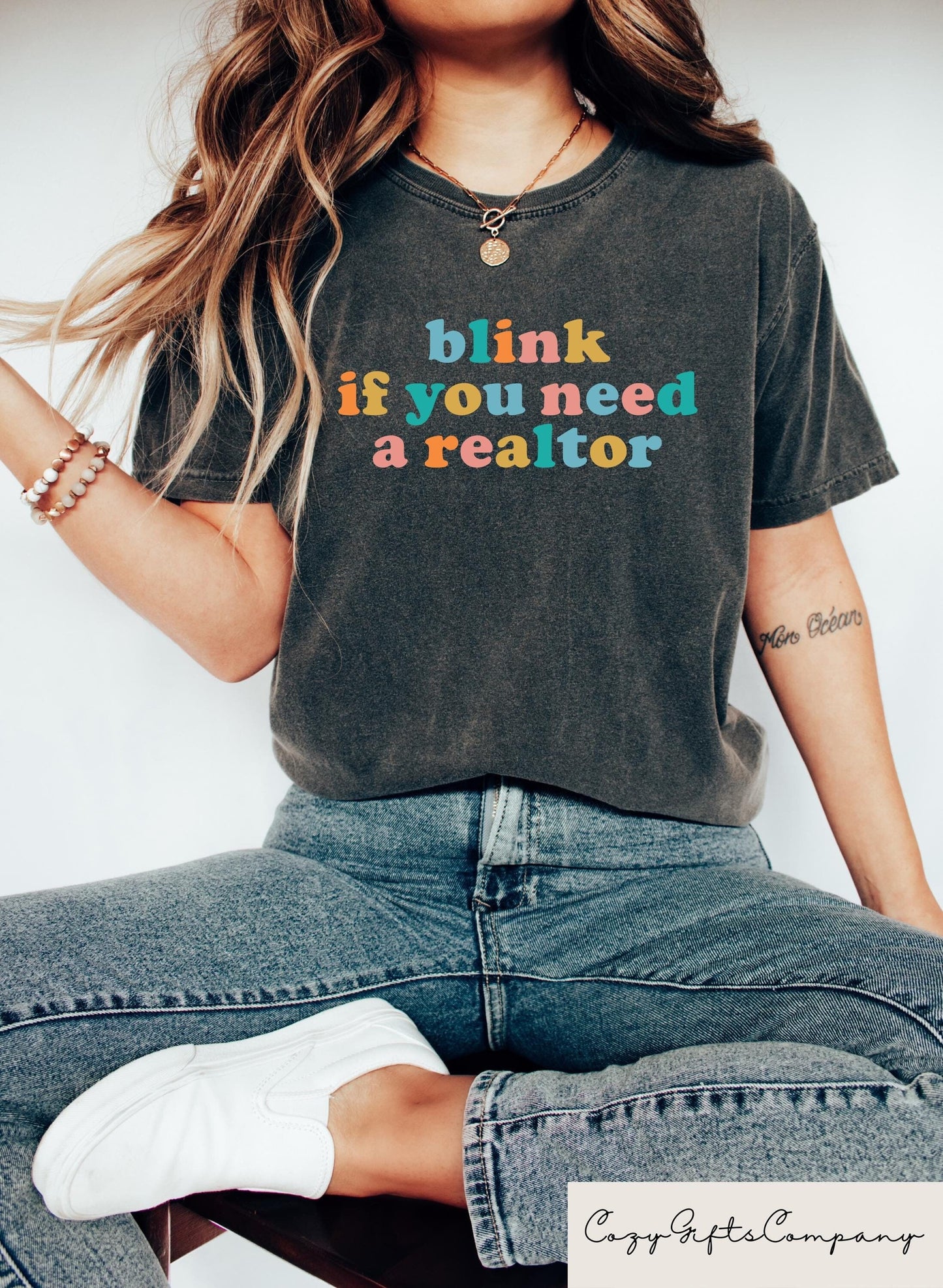 Blink If You Need A Realtor Shirt Funny Real Estate Professional Tshirt Real Estate Agent Shirt Real Estate Broker Tee Gift For Realtor Graphic Tee – Fan Favorite · Must-Have Style