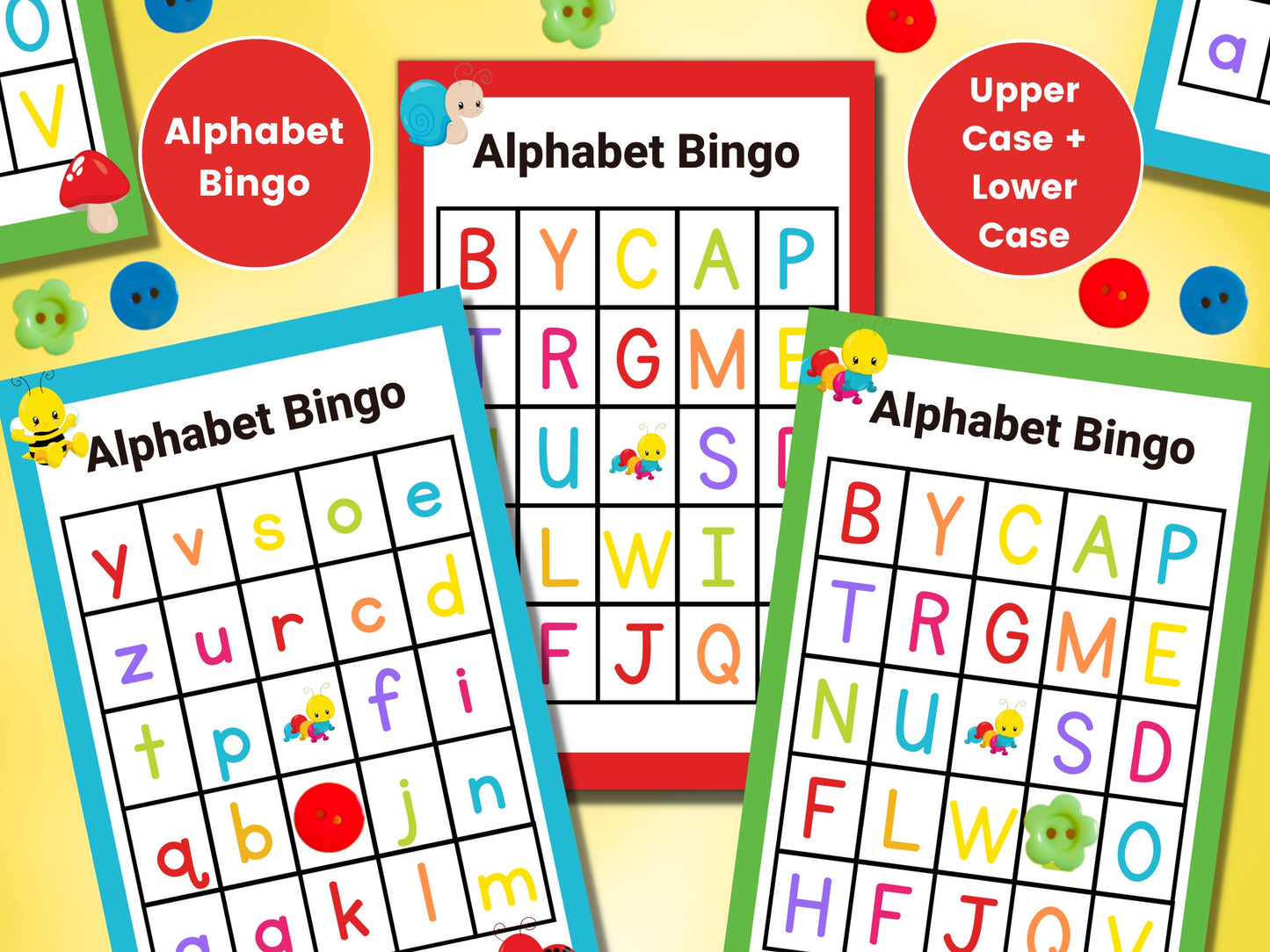 Alphabet Bingo Educational Activities Kids Activity Alphabet Game Homeschool Printables Preschool Kindergarten Early Learning Games Graphic Tee – Soft Feel · Top Pick For Any Outfit