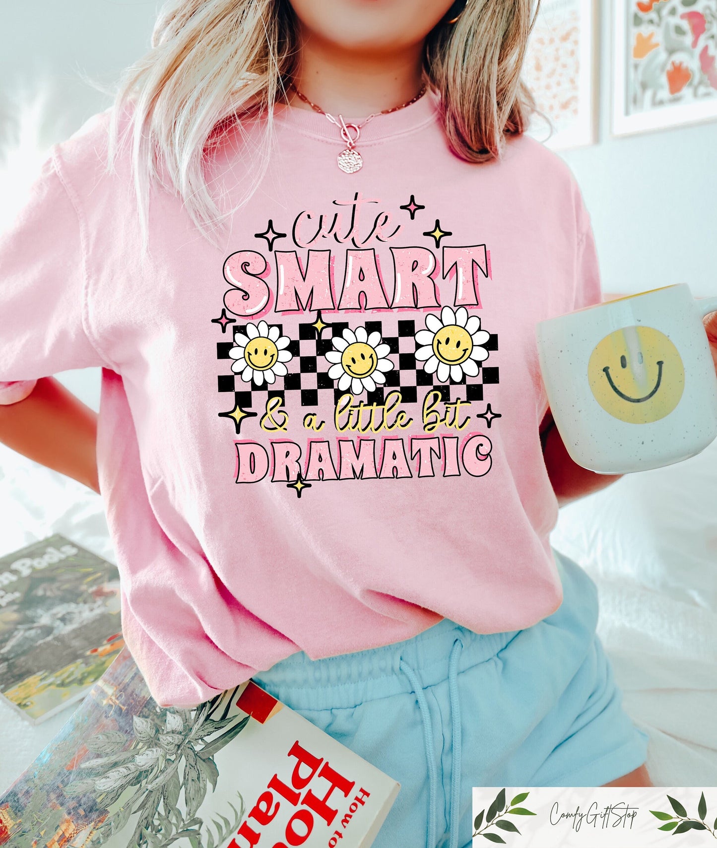 Cute Smart and A Little Bit Dramatic Shirt Funny Toddler Shirt Gift For Kid Kid Birthday Shirt Floral Aesthetic Tshirt Graphic Tee – Premium Graphic · High-Quality Print