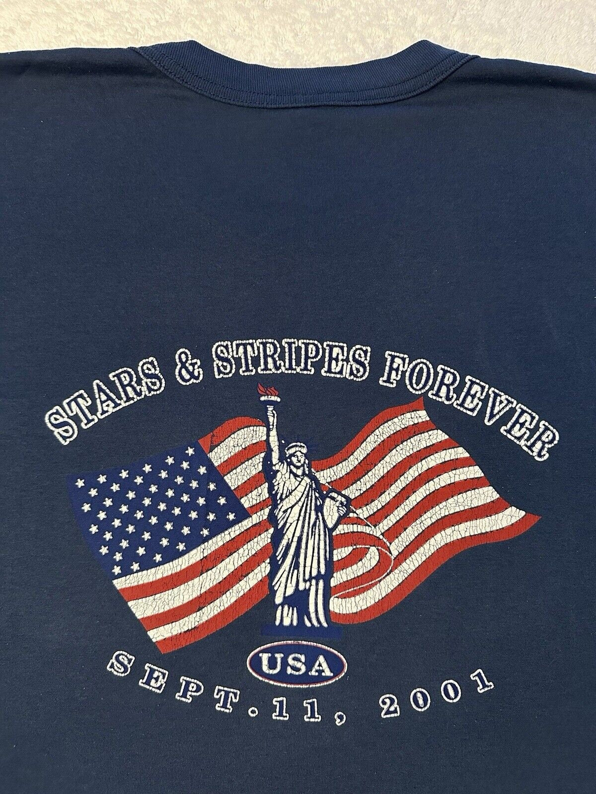 Vintage 2000s September 11th 2001 Statue Of Liberty American Flag T Shirt M L Graphic Tee – Cozy Vibes · Must-Have Style