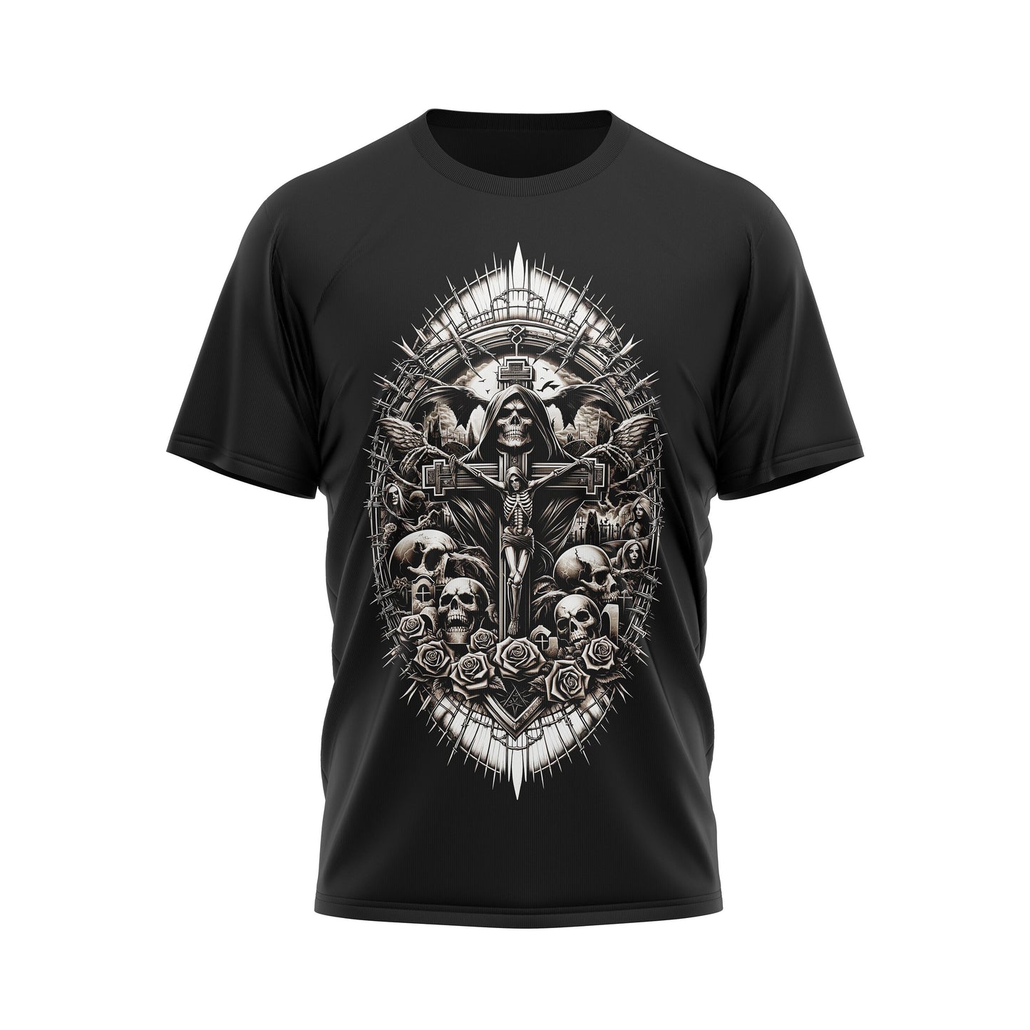 Crucifix Rock Gothic Reaper Heavy Metal Ace of Spades Men39s T Shirt Graphic Tee – Warm & Stylish · Must-Have Style
