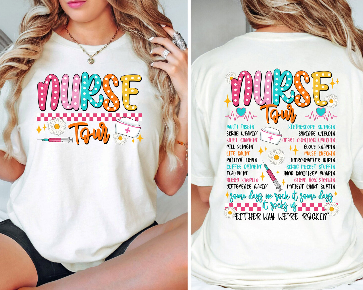 Funny Nurse Shirts Nurse Tour TShirt Some Days I Rock It Nurse Nurse Life Some Days I Rock It Funny Nurse Shirts Graphic Tee – Aesthetic Look · Top Pick For Any Outfit