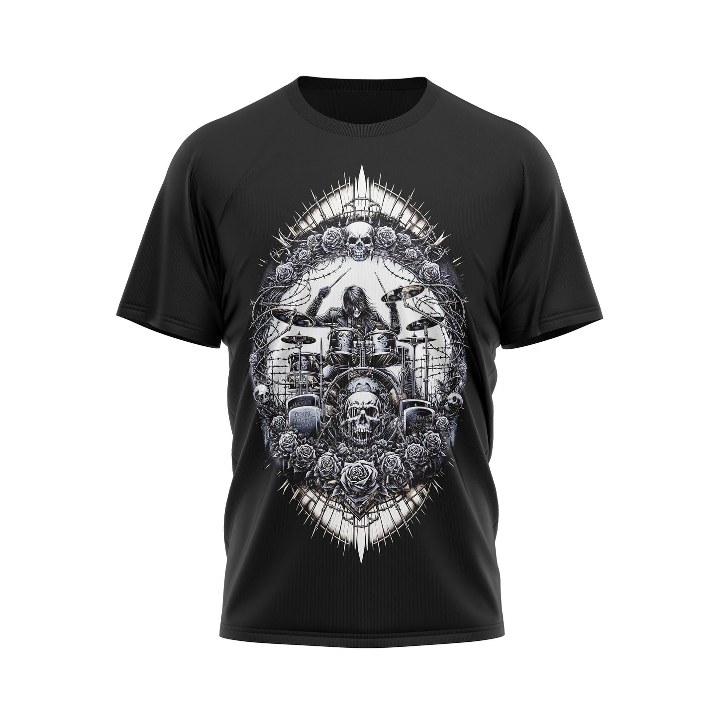 Drummer Rock Gothic Reaper Heavy Metal Ace of Spades Men39s T Shirt Graphic Tee – Everyday Comfort · Trending Graphic Apparel