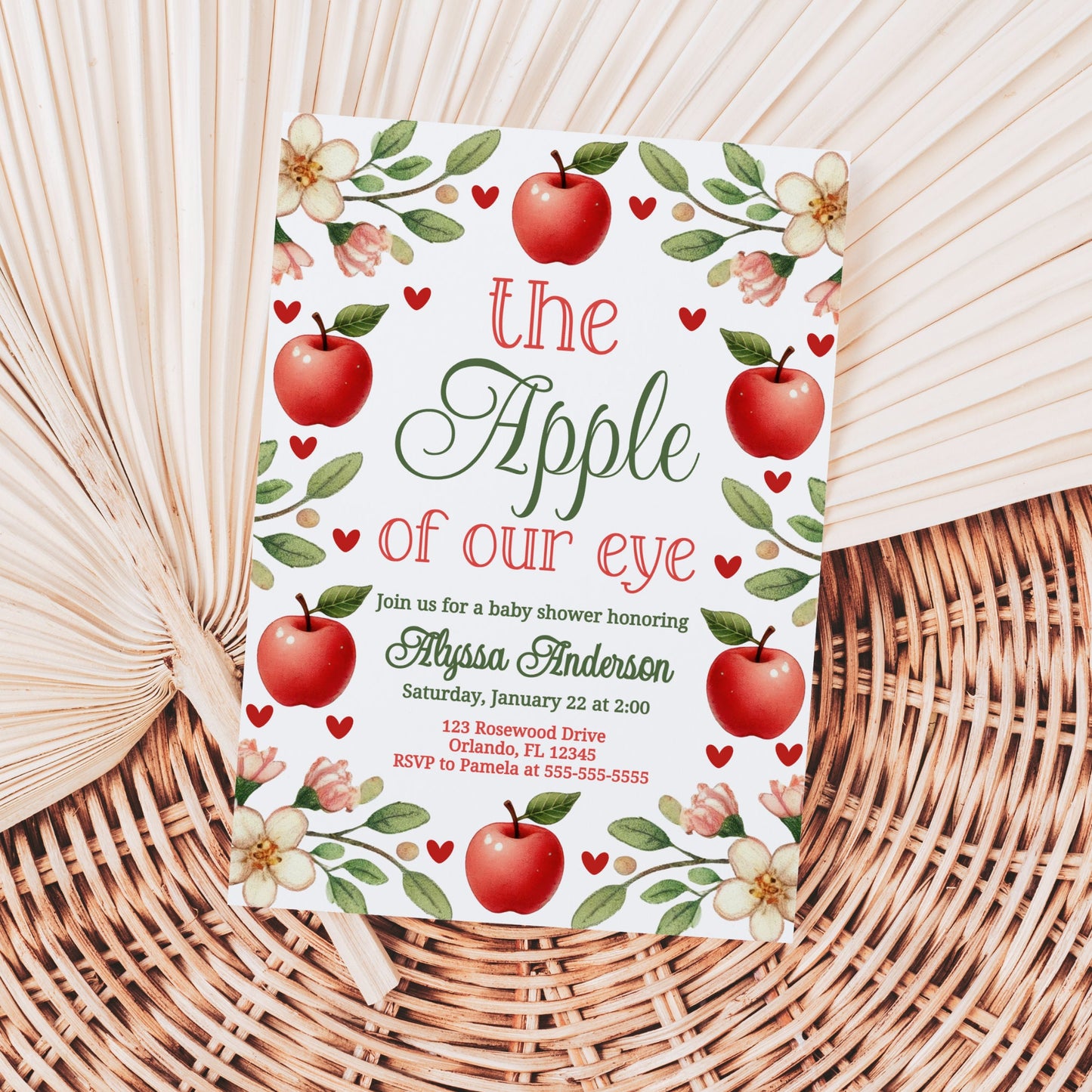 Apple of Our Eye Baby Shower Invitations Apple of My Eye Printable Invitation Fall Baby Shower Invite Apple Baby Shower Editable Invite AP12 Graphic Tee – Feel-Good Design · Must-Have Style