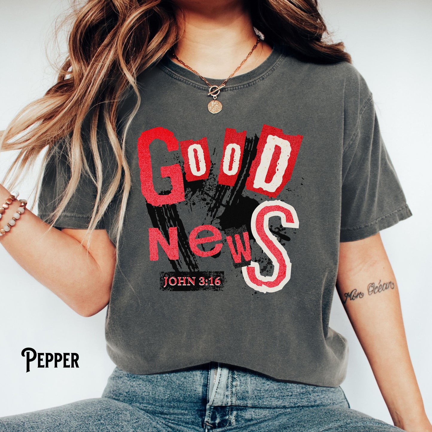 Good News John 316 Punk Urban Streetwear Vintage Christian Gift Bible Verse Faith Men39s T Shirt Women39s Tee Graphic Tee – Soft Feel · Top Pick For Any Outfit