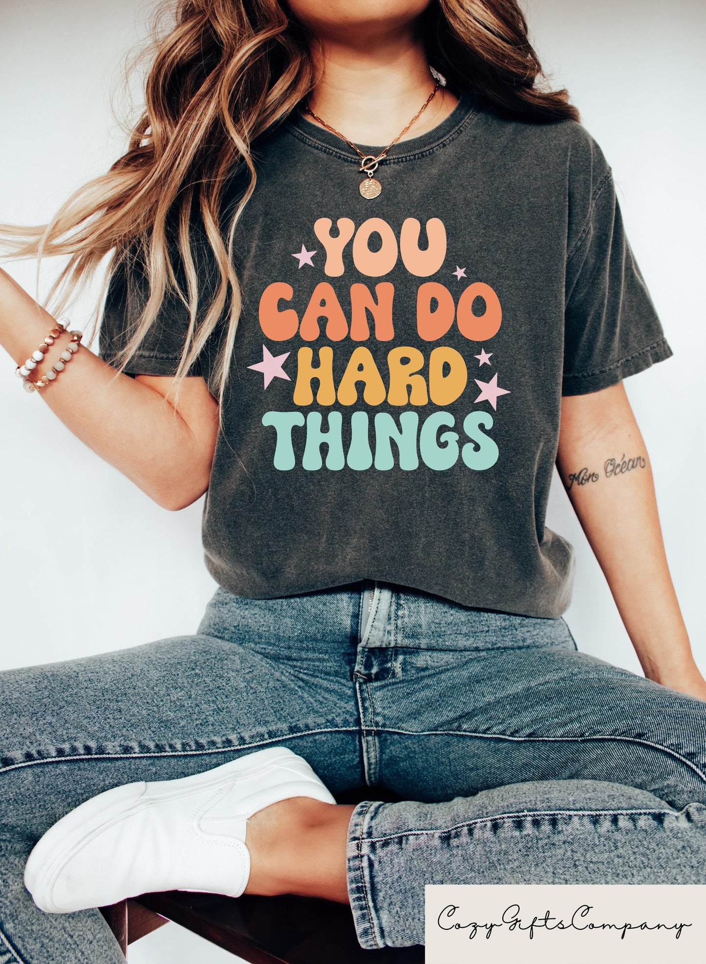 Cute Teacher Shirt You Can Do Hard Things Teacher Appreciation Gift Back To School Team Teacher Shirt Teacher Gift First Day Of School Graphic Tee – Fan Favorite · Perfect For Daily Wear