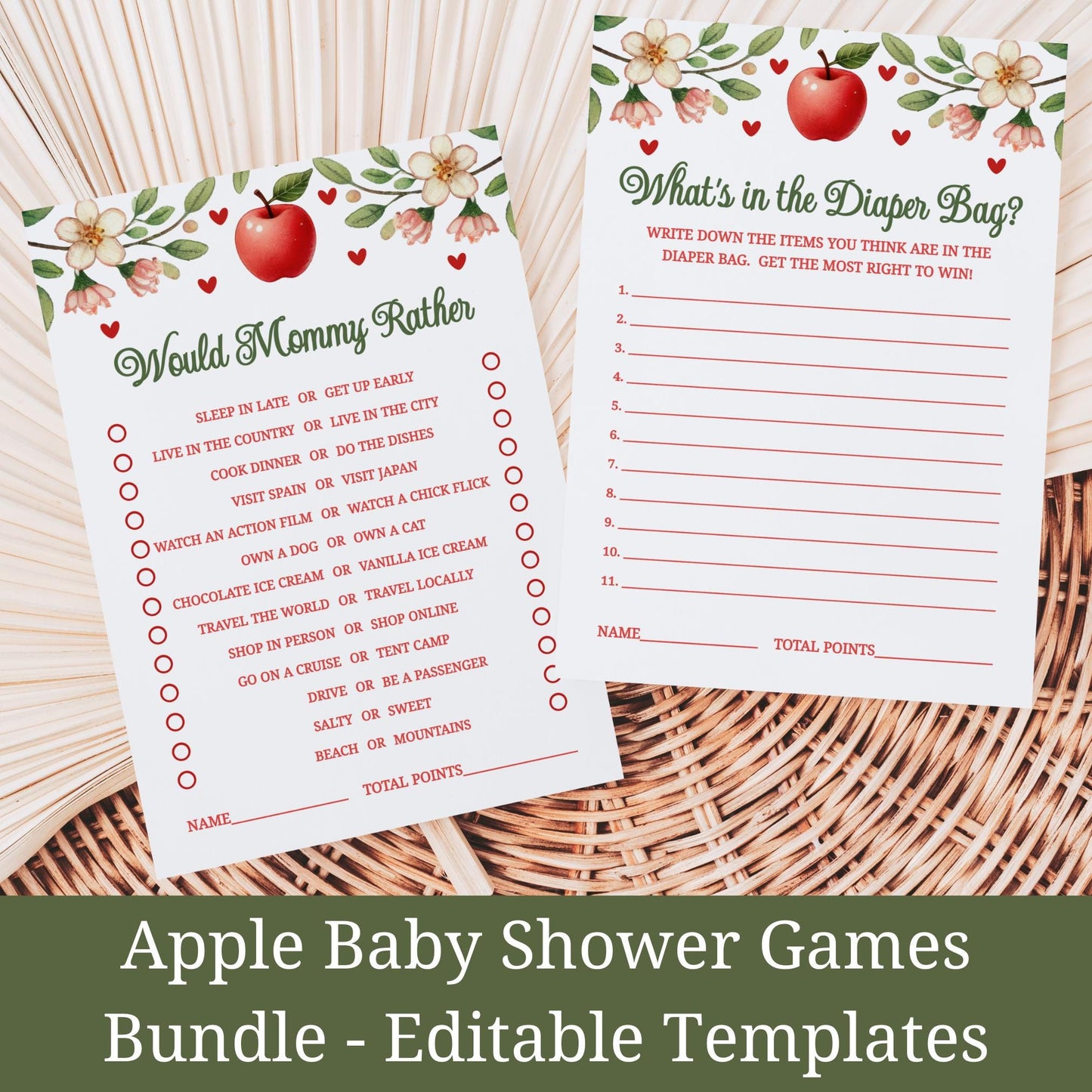 Apple of Our Eye Baby Shower Games Apple Baby Shower Favors Fall Baby Shower Games Autumn Theme Baby Shower Activities Would Mommy AP12 Graphic Tee – Cozy Vibes · Perfect For Daily Wear
