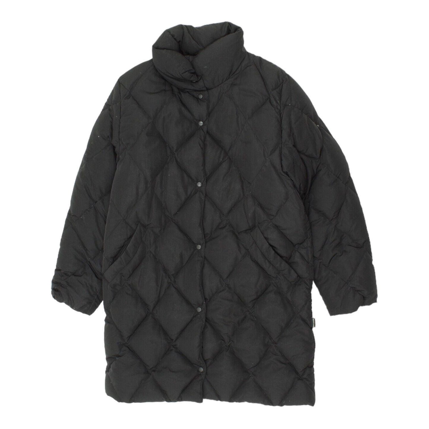 Moncler Womens Mid Length Black Puffer Coat Vintage High End Designer Jacket Graphic Tee – Bold Style · Perfect For Daily Wear