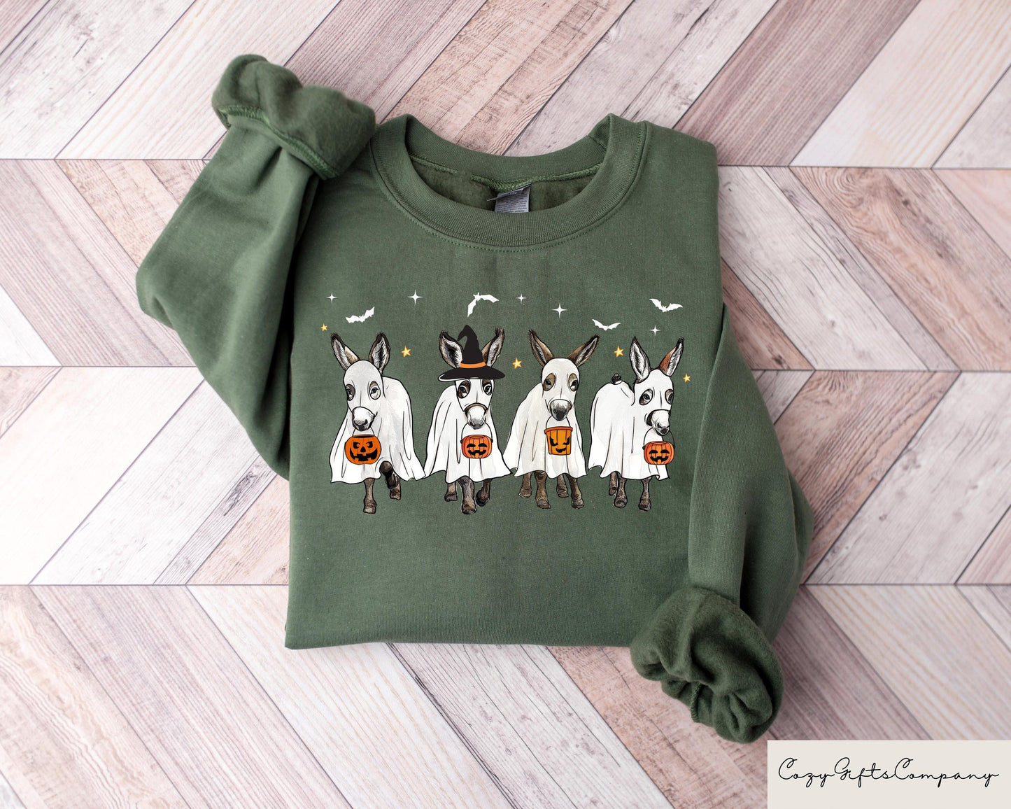 Halloween Donkey Sweatshirt Spooky Donkey Shirt Fall Shirt Farm Animal Shirt Halloween Sweatshirt Halloween Costume Happy Halloween Sweatshirt – Everyday Comfort · Trending Graphic Apparel