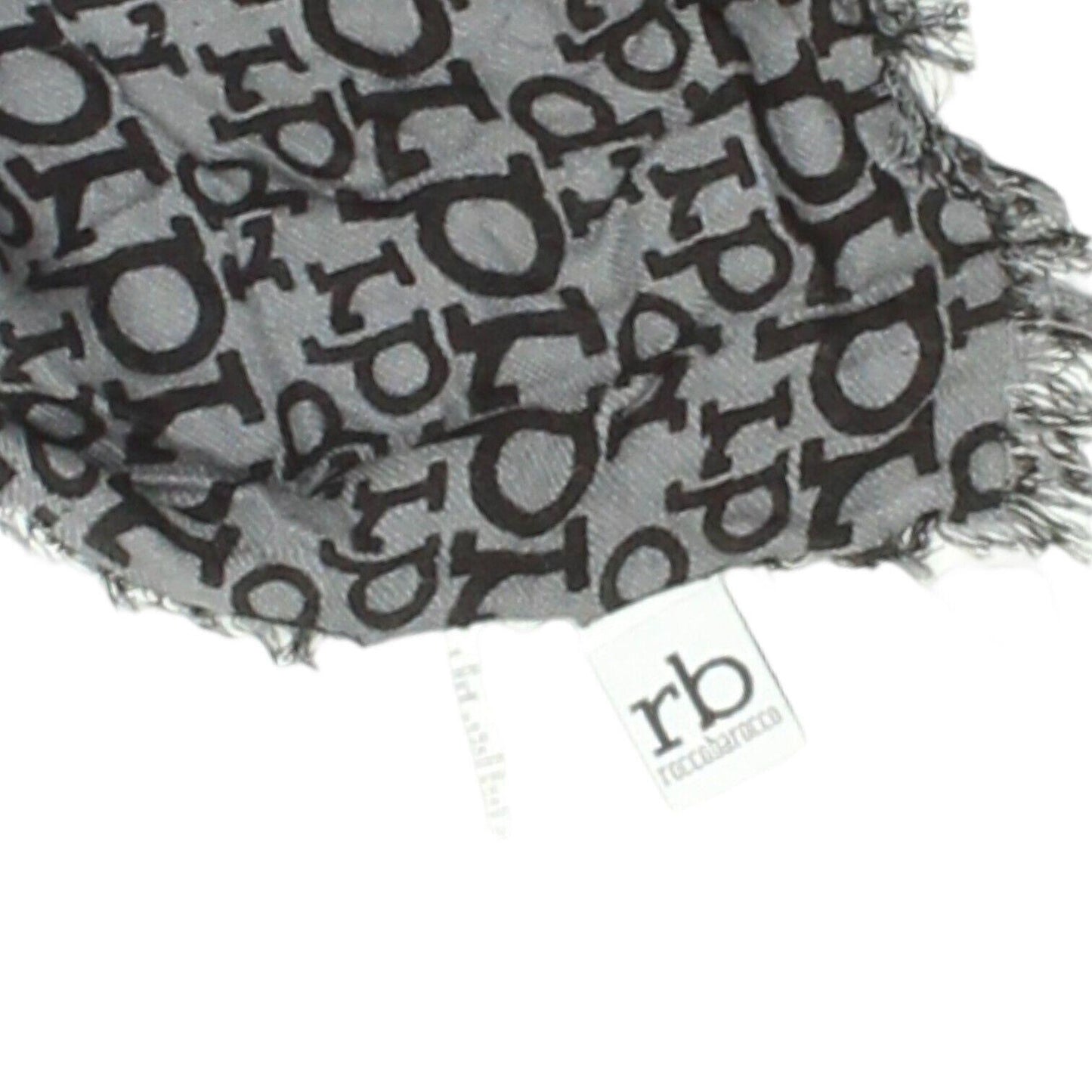 Roccobarocco Womens Black Grey Scarf Vintage Viscose High End Designer VTG Graphic Tee – Easygoing Wear · Top Pick For Any Outfit