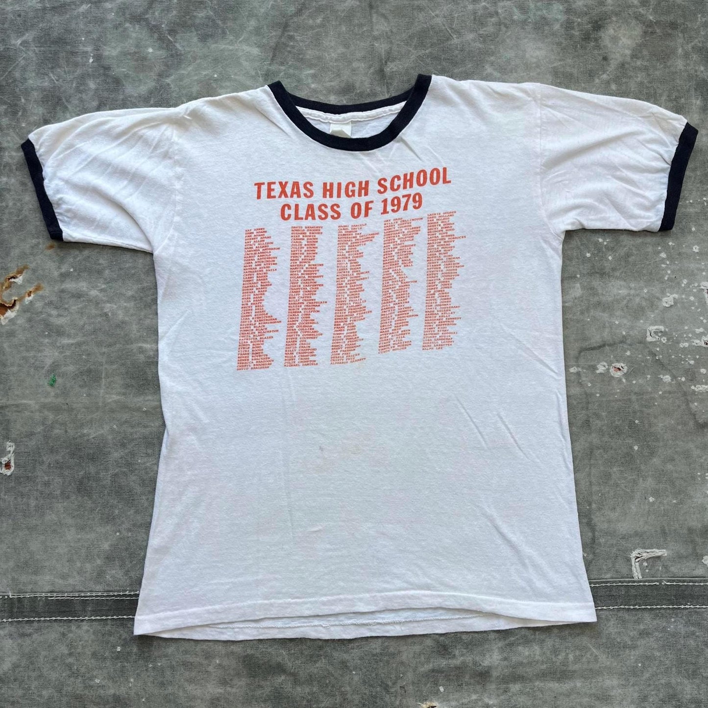 Vintage 70s Texas High School Class of 1979 Ringer Shirt Graphic Tee – Aesthetic Look · Perfect For Daily Wear