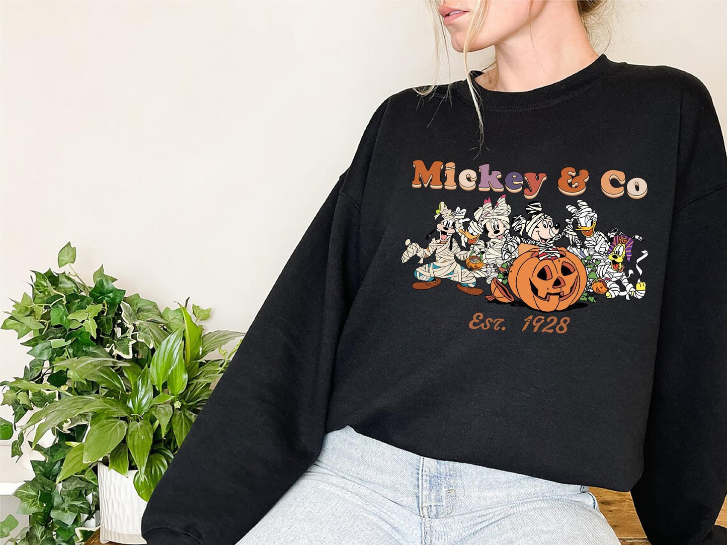 Mickey and Co Halloween Mummy T Shirt Vintage Disney Halloween Shirt Mickey Minnie Goofy Donald and Pluto Tee Gift for Spooky Season Graphic Tee – Everyday Comfort · High-Quality Print