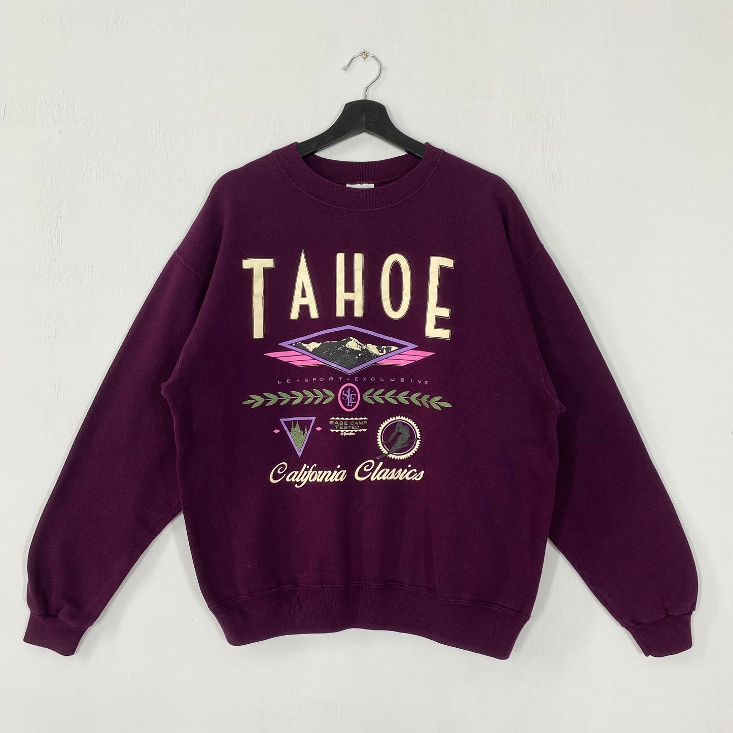Vintage 90s Lake Tahoe Sweatshirt Lake Tahoe Crewneck Aspen Ski Sweater Pullover Heavenly Mountain Nevada Print Logo Purple Medium Sweatshirt – Feel-Good Design · Trending Graphic Apparel