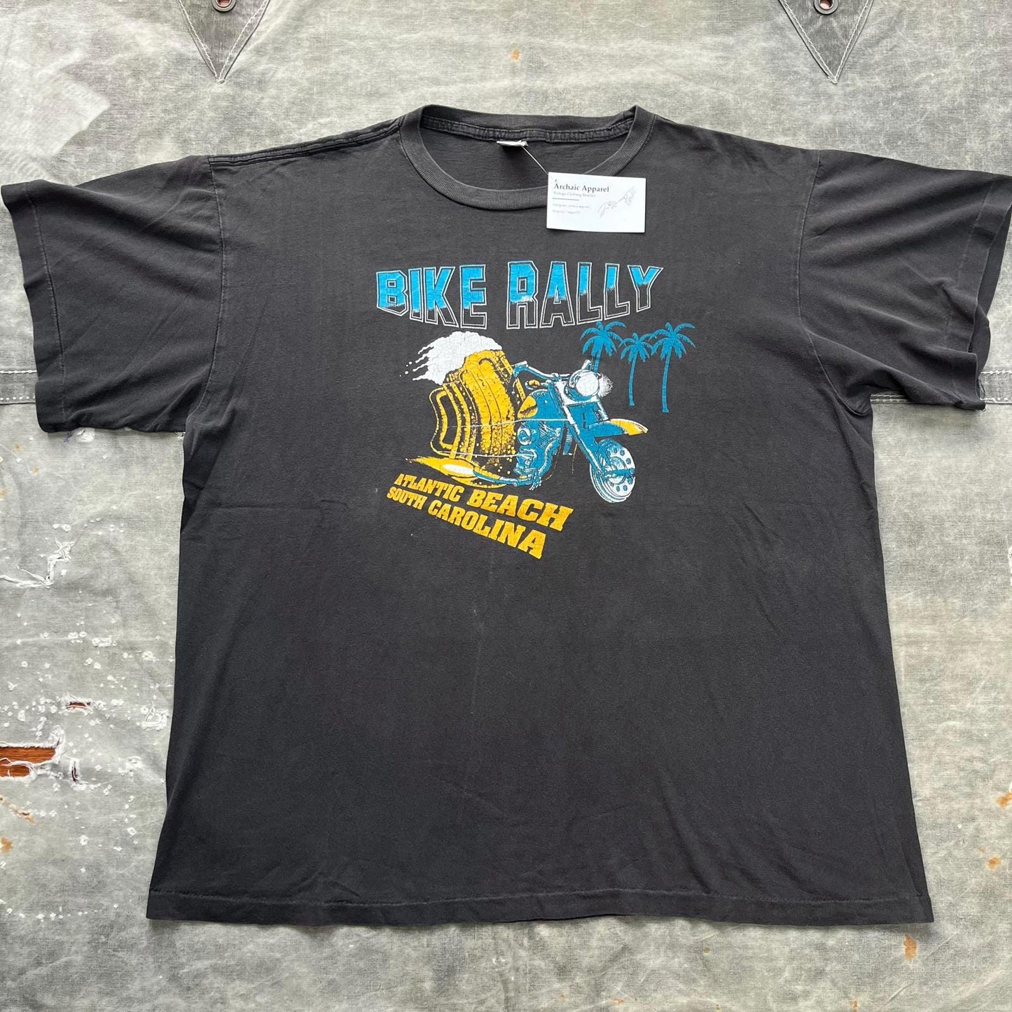Vintage Faded Atlantic Beach Bike Rally Motorcycle Beer Tee Graphic Tee – Feel-Good Design · Top Pick For Any Outfit