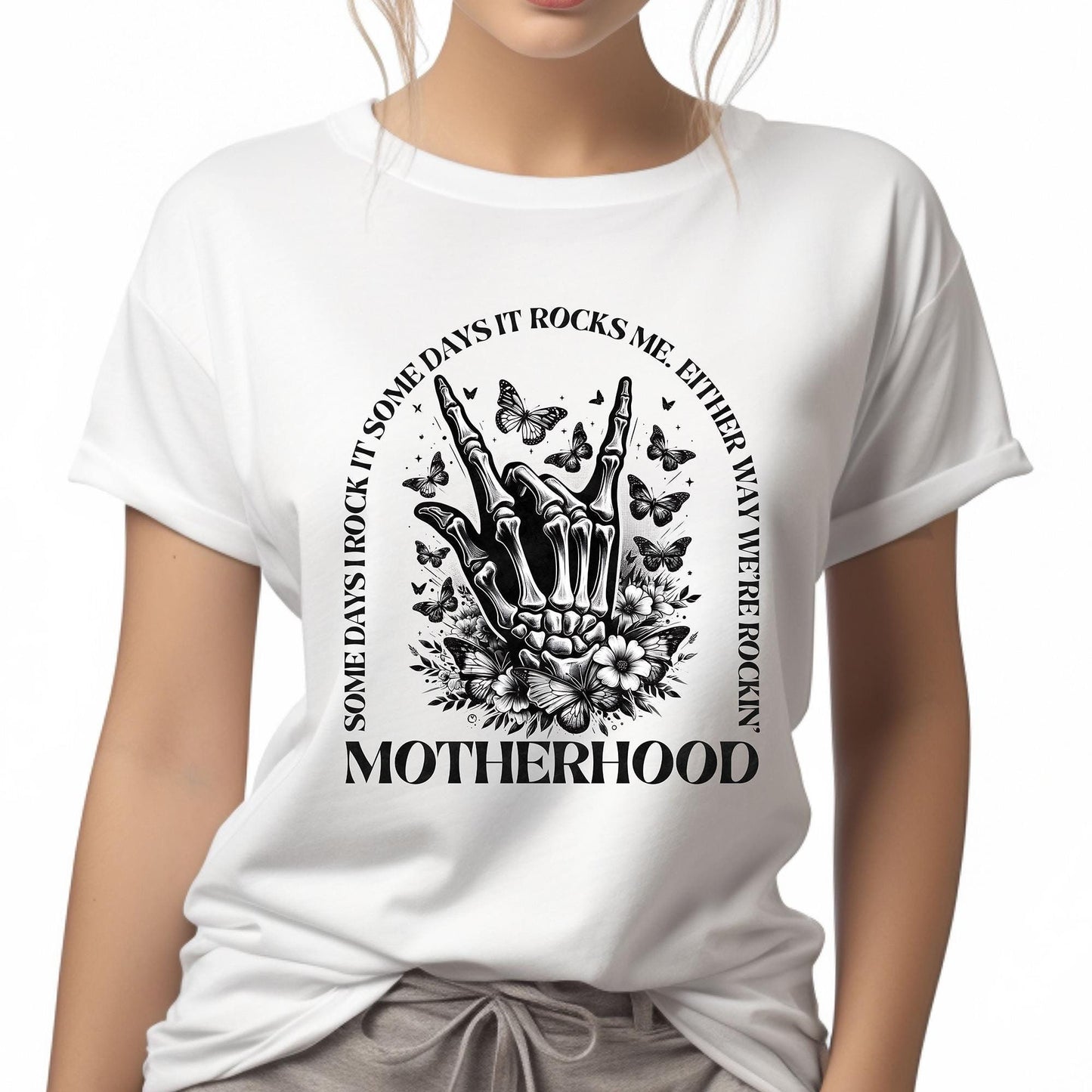 Motherhood Sometimes I Rock It Sometimes It Rocks Me Shirt Mama Shirt Mom Shirt Rocker Mom Gifts Mothers Day Gift Shirt Rocker Mama Tee Graphic Tee – Fan Favorite · Great Gift For Fans