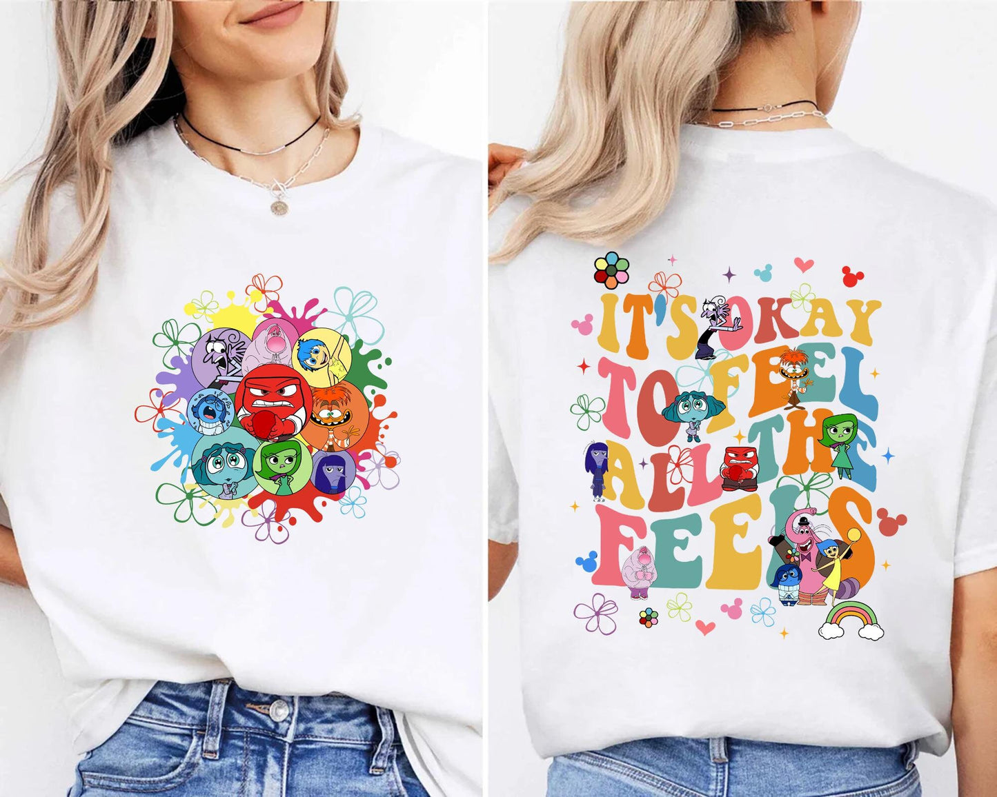 Disney Every Day Is Full Of Emotions Inside Out It39s Okay To Feel All The Feels Shirt Mental Health shirt Speech Therapy Graphic Tee – Everyday Comfort · Trending Graphic Apparel