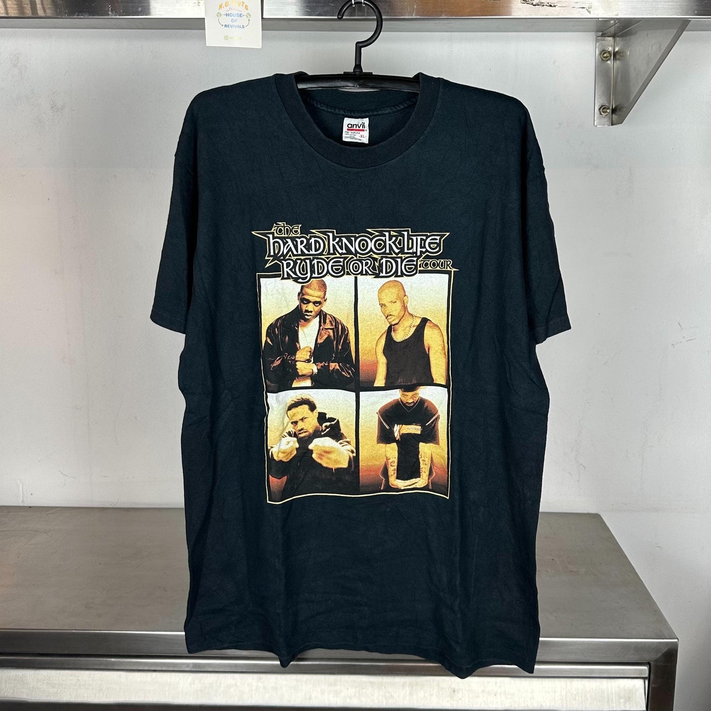Vintage 1999 Jay Z DMX Method Man Red Man Hard Knock Life Ryde or Die Rap Hiphop Music tour XL Anvil Single stitch XL Black T shirt Graphic Tee – Soft Feel · High-Quality Print