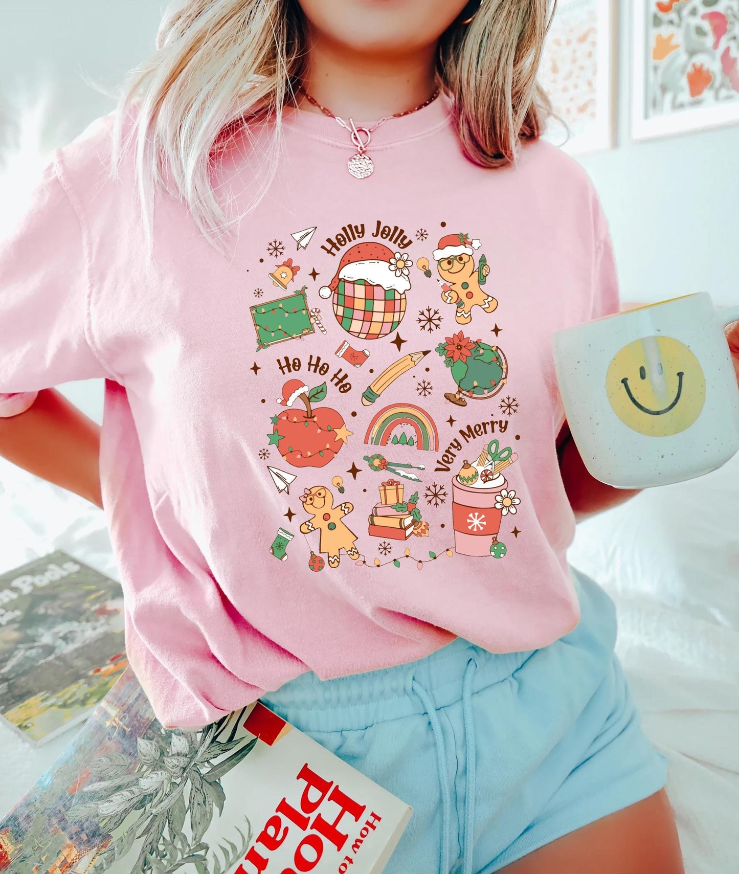 Teacher Christmas ShirtHolly Jolly Teacher ShirtChristmas Teacher ShirtChristmas Gift for TeachersHolly Jolly ShirtChristmas 2024 Tee Graphic Tee – Everyday Comfort · Trending Graphic Apparel