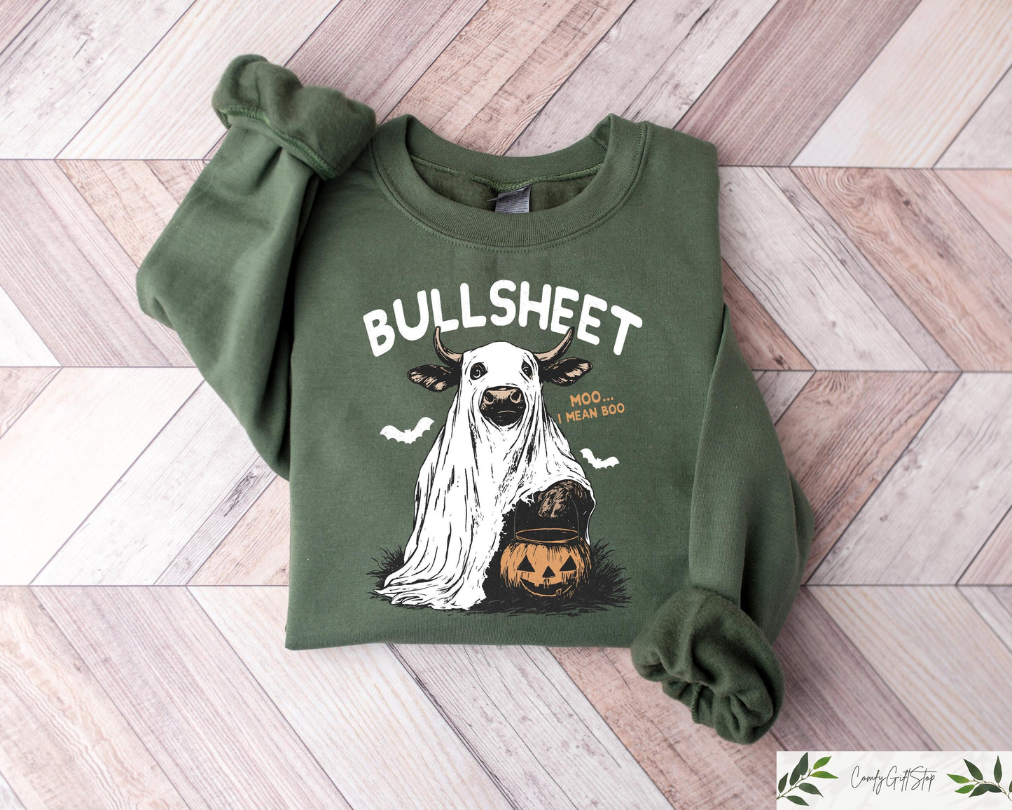 Moo I Mean Boo Ghost Cow Sweatshirt Halloween Sweatshirt BullSheet Cow Shirt Cow Lovers Halloween Gift Cow Shirt Halloween Gift Sweatshirt – Everyday Comfort · High-Quality Print