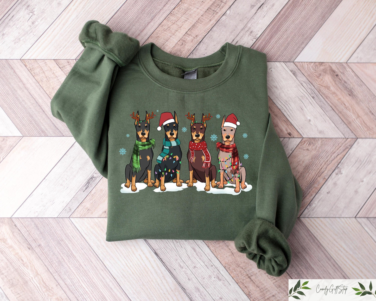 Christmas Doberman Sweatshirt Christmas Dog Shirt Xmas Doberman Tshirt Funny Christmas Gifts Doberman Mom Shirt Doberman Lover Shirt Sweatshirt – Everyday Comfort · Must-Have Style