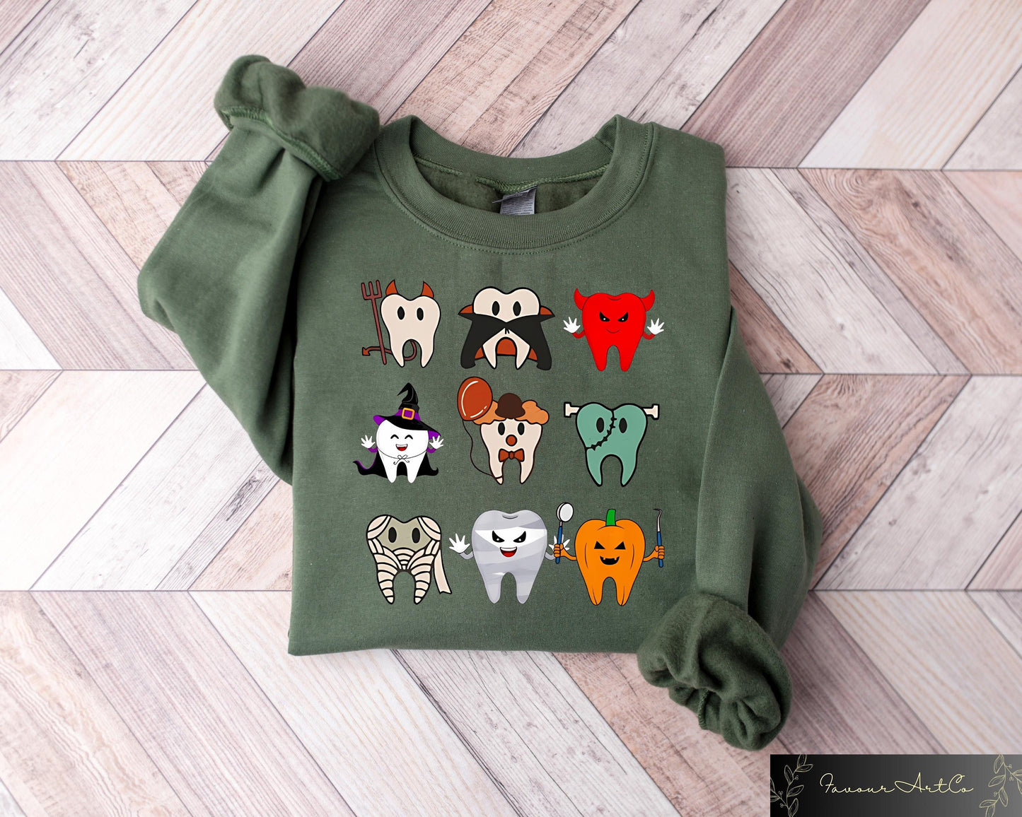 Spooky Halloween Dentist Sweatshirt Dental Halloween Shirts Matching Halloween Dental Shirts Dental Hygiene Tee Dentist Office Tshirt Sweatshirt – Cozy Vibes · Trending Graphic Apparel