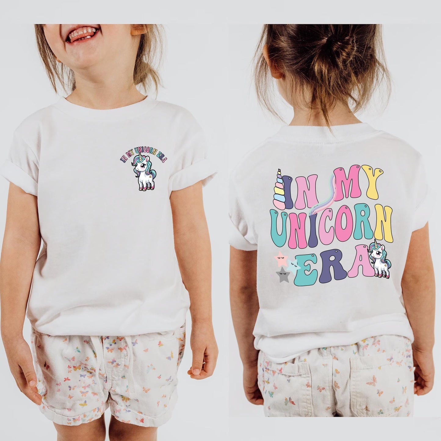 In My Unicorn Era Shirt Unicorn Gift Mythical Creature Shirt Funny Fantasy Animal Gift Retro Kids Shirt Mama39s Little Girl Shirt Graphic Tee – Fan Favorite · Trending Graphic Apparel