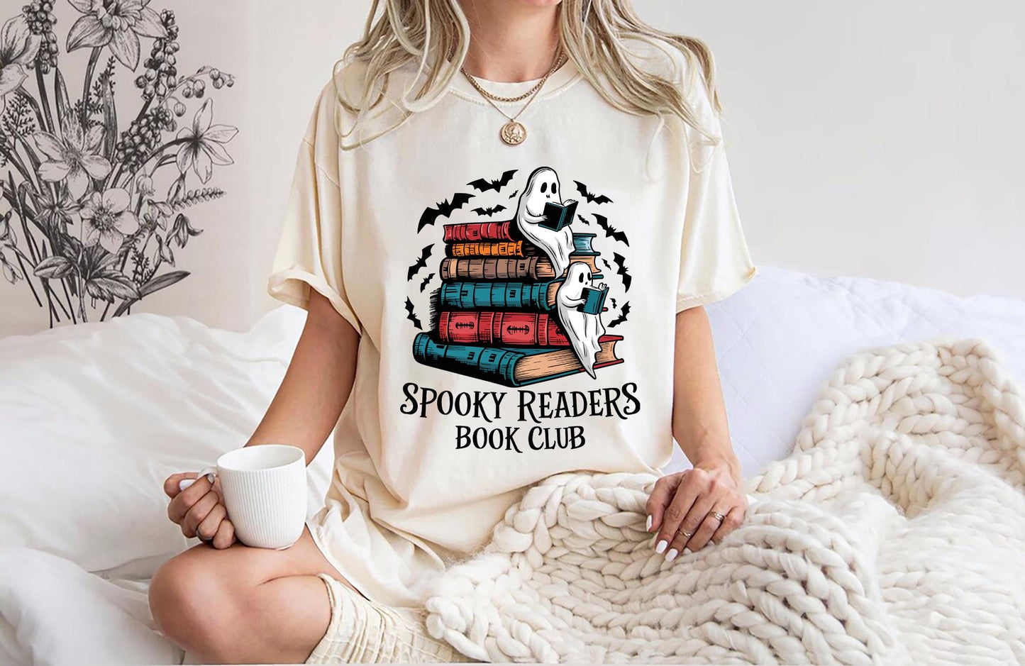 Spooky Readers Book Club Shirt Bookworm sweater Book Lover Shirts Bookworm Gifts Reading Teacher Shirt Reading shirt Book Club Shirts Graphic Tee – Soft Feel · Great Gift For Fans