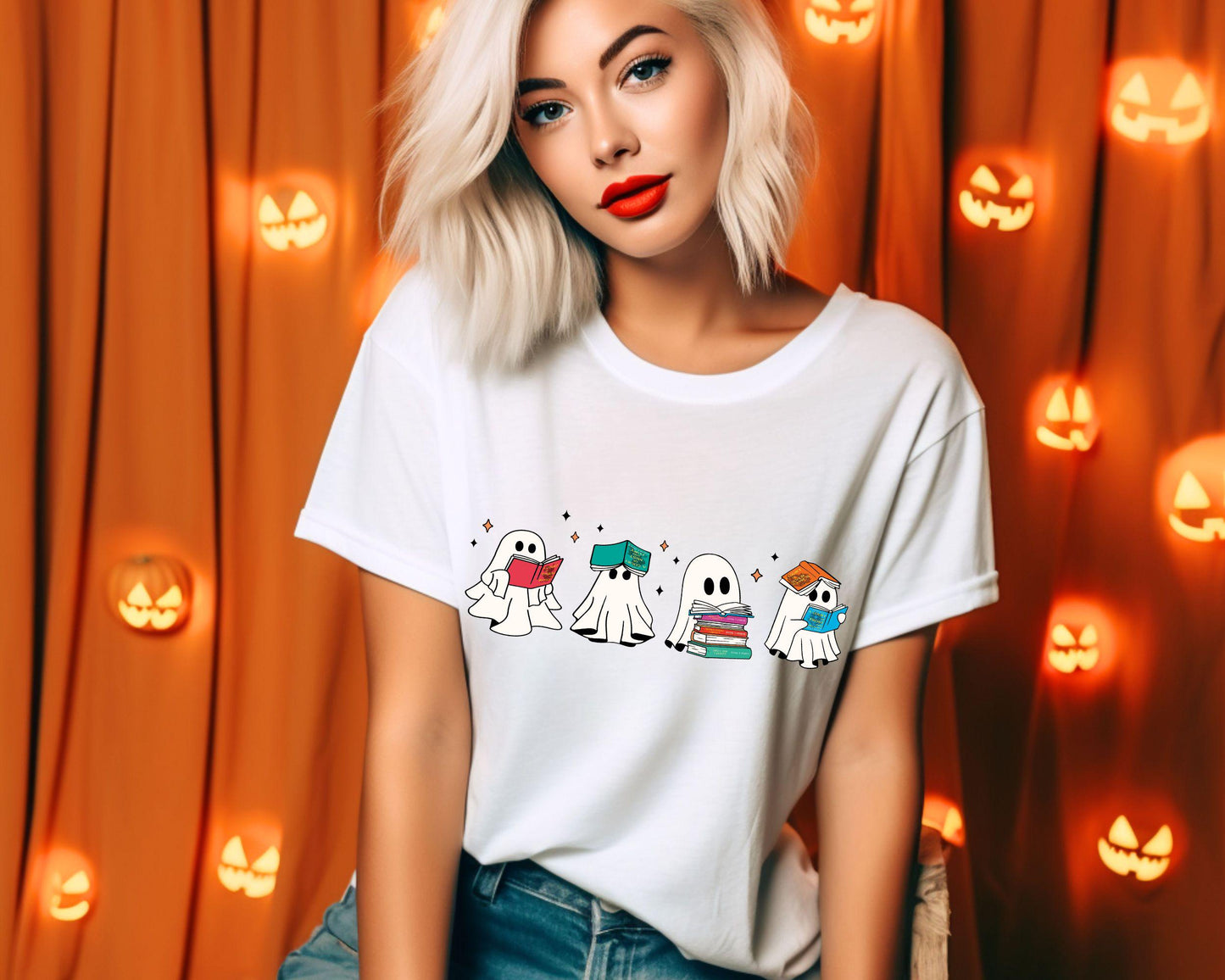 Ghost Reading Shirt Acotar Ghost Shirt Bookish Ghost Shirt Book Reader Ghost Halloween Shirt Book Ghosts T shirt Book Reader Shirt Graphic Tee – Feel-Good Design · Trending Graphic Apparel