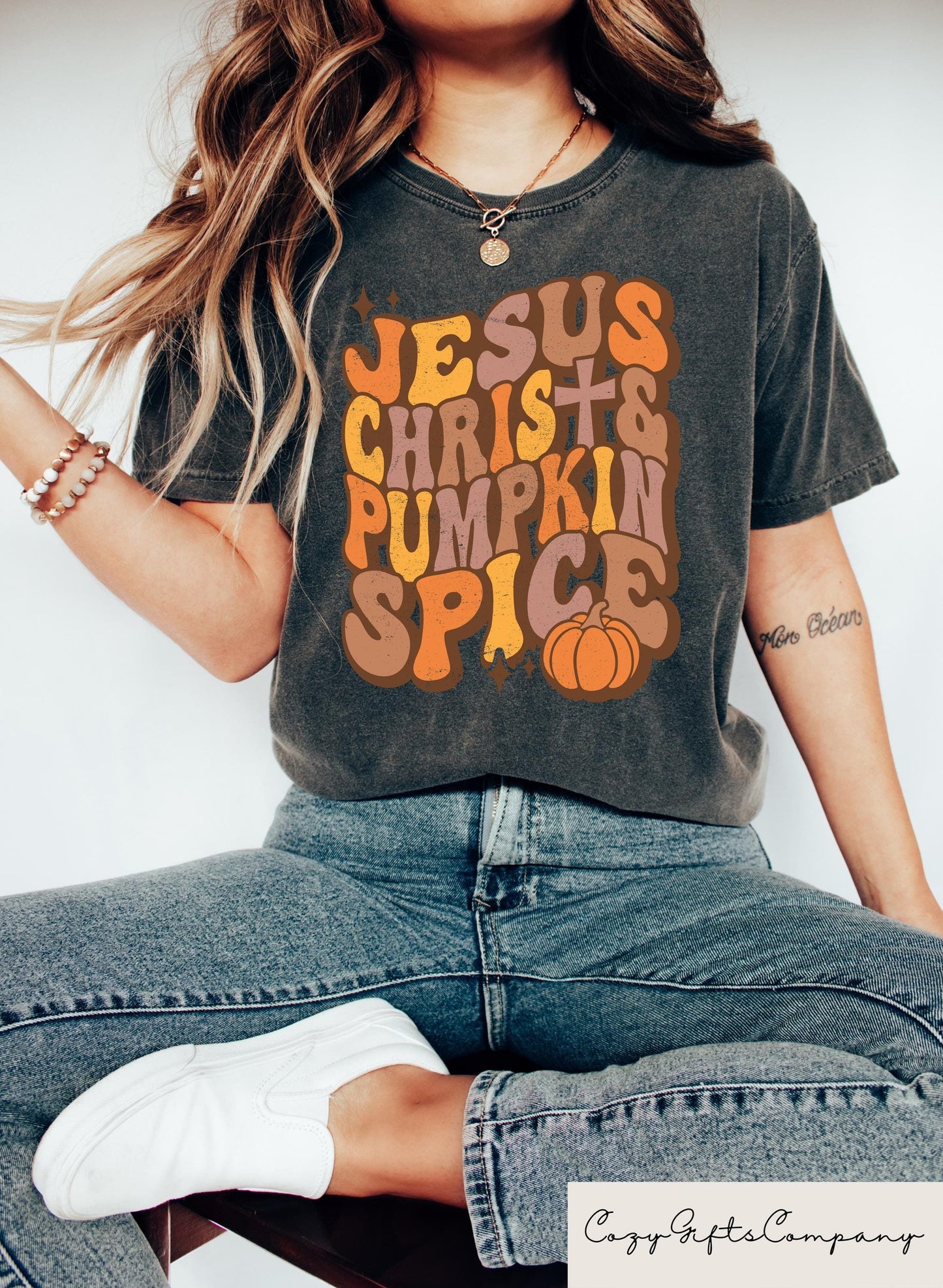 Pumpkin Spice Jesus Christ Sweater Pumpkin Spice Tshirt Fall Christian Hoodie Autumn Sweatshirt Bible Verse Fall Tee Thanksgiving Gift Hoodie – Soft Feel · Perfect For Daily Wear