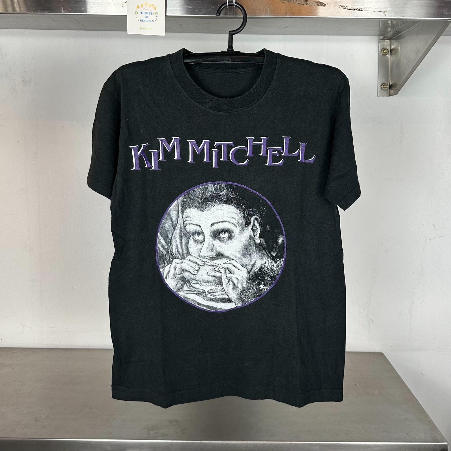 Vintage 1992 Kim Mitchell Aural Fixations Album Promo single stitch Black Medium T shirt Graphic Tee – Soft Feel · Perfect For Daily Wear