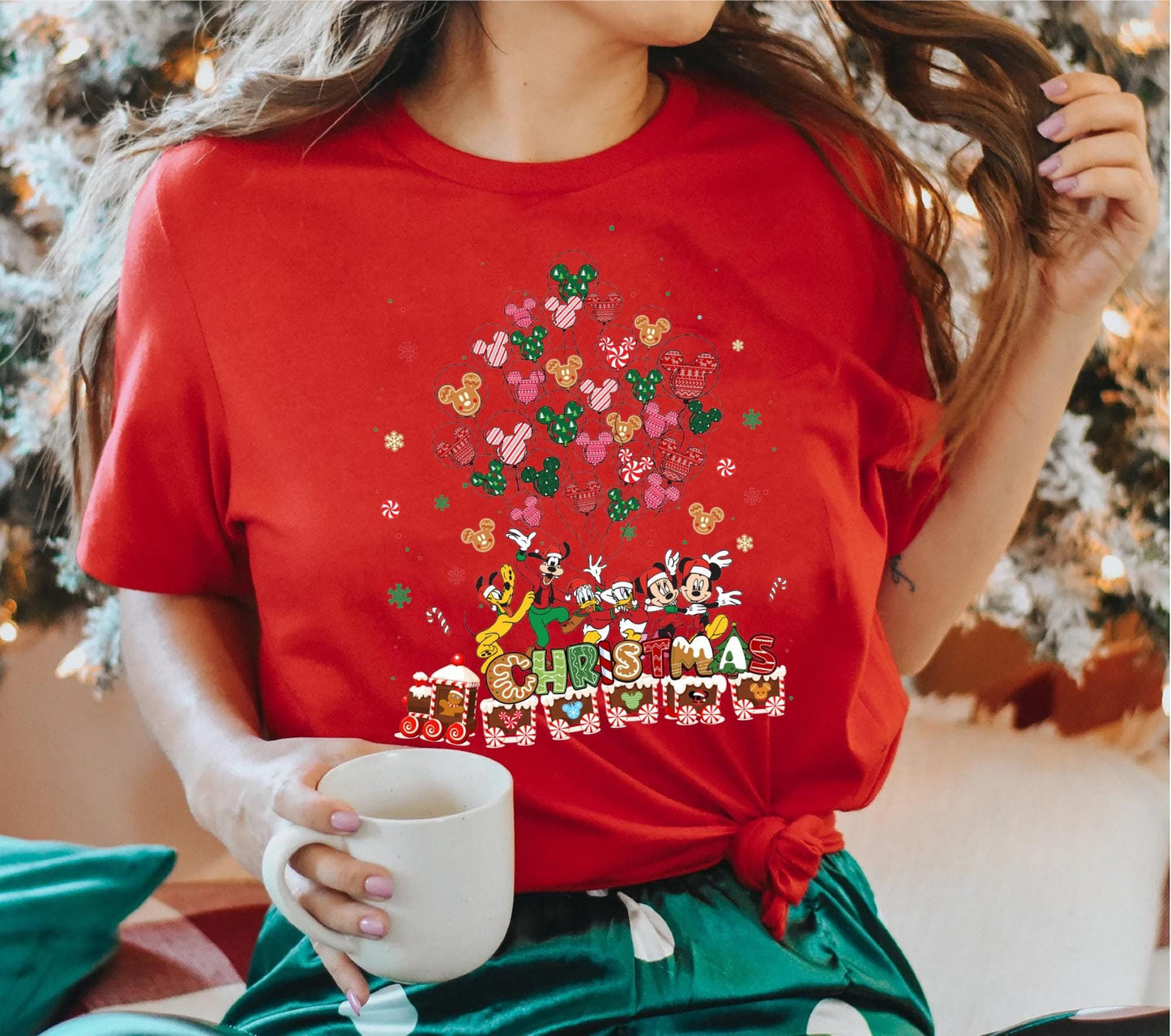 Disney Christmas Balloon Shirt Disney Christmas Family Matching Shirt Disney Very Merry Christmas Party ShirtDisney Christmas Vibes Shirt Graphic Tee – Warm & Stylish · Top Pick For Any Outfit