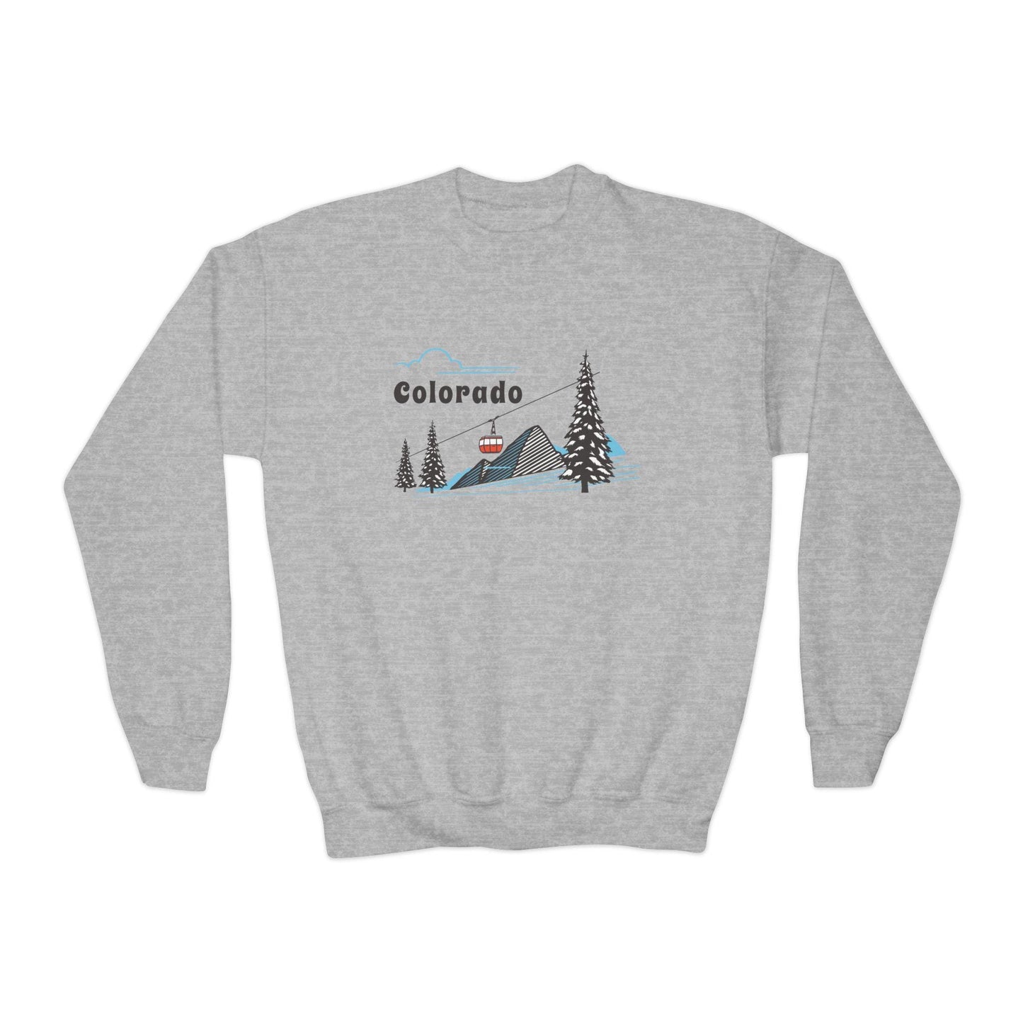 Colorado Youth Crewneck Sweatshirt Unisex Kid39s Colorado Jumper Child39s Snow Ski Gondola Pullover Mountain Lover Kid Sweater Sweatshirt – Bold Style · Trending Graphic Apparel