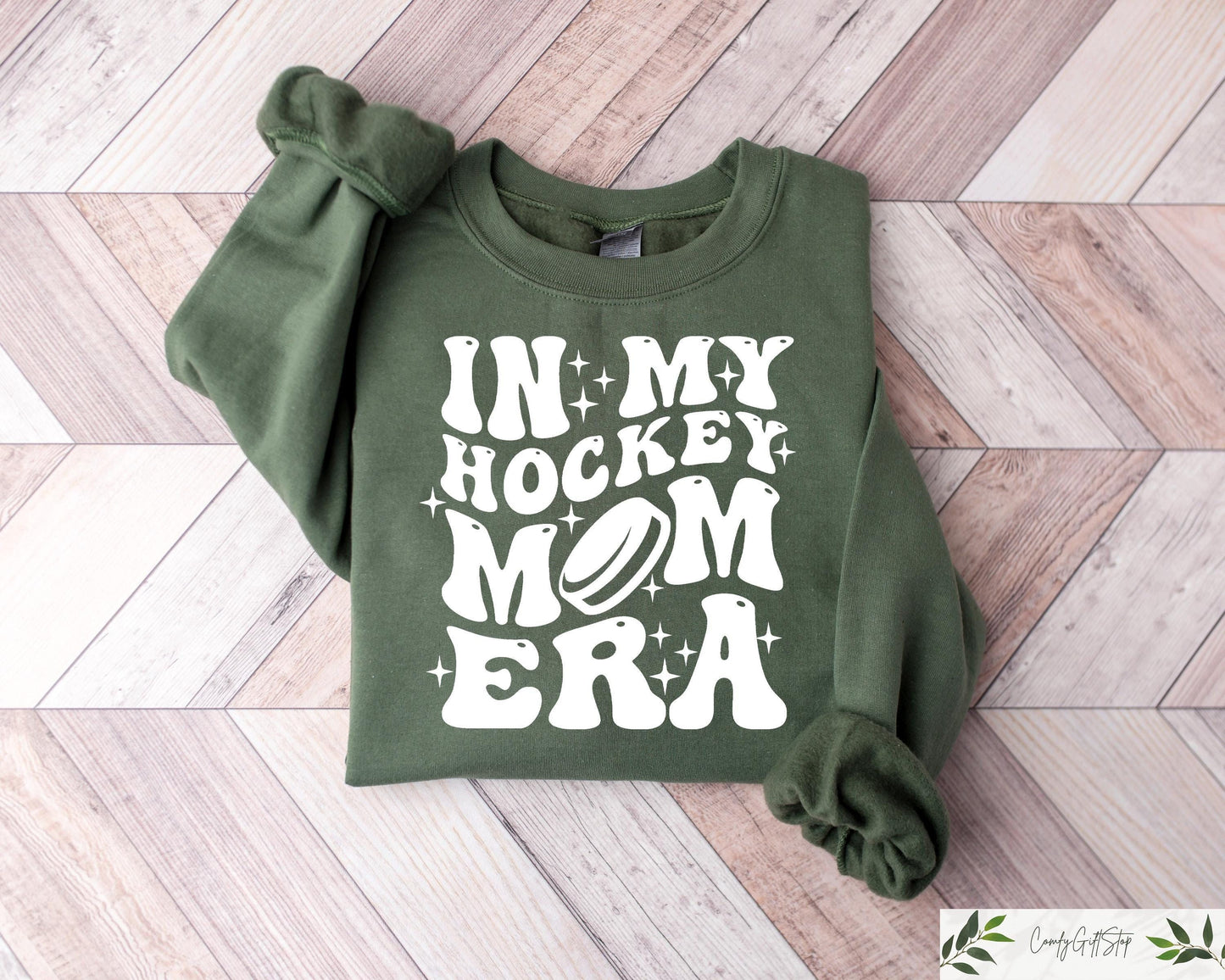 In My Hockey Mom Era Sweatshirt Hockey Mama Sweater Retro Game Day Tshirt Ice Hockey Crewneck Sports Mom Tee Sweatshirt – Everyday Comfort · Top Pick For Any Outfit