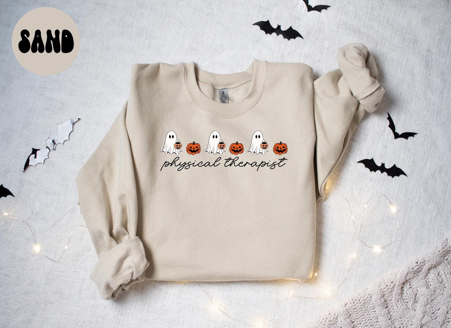 Physical Therapist PT Halloween Ghost Pumpkin Sweatshirt Gifts for Her Funny Sweater Shirt Cozy Comfy Unique Sweatshirt – Bold Style · Perfect For Daily Wear