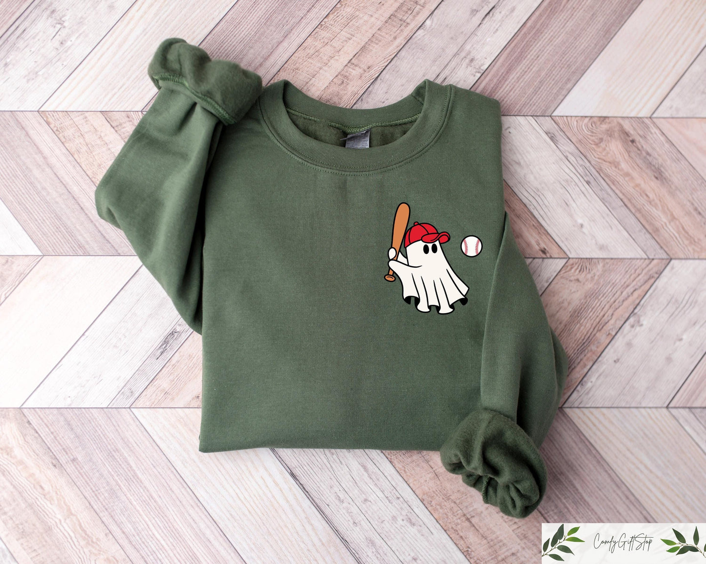 Ghost Baseball Sweatshirt Ghost Halloween Crewneck Game Day Shirt Baseball Sweater Halloween Gifts Baseball Season Tshirt Sweatshirt – Cozy Vibes · High-Quality Print