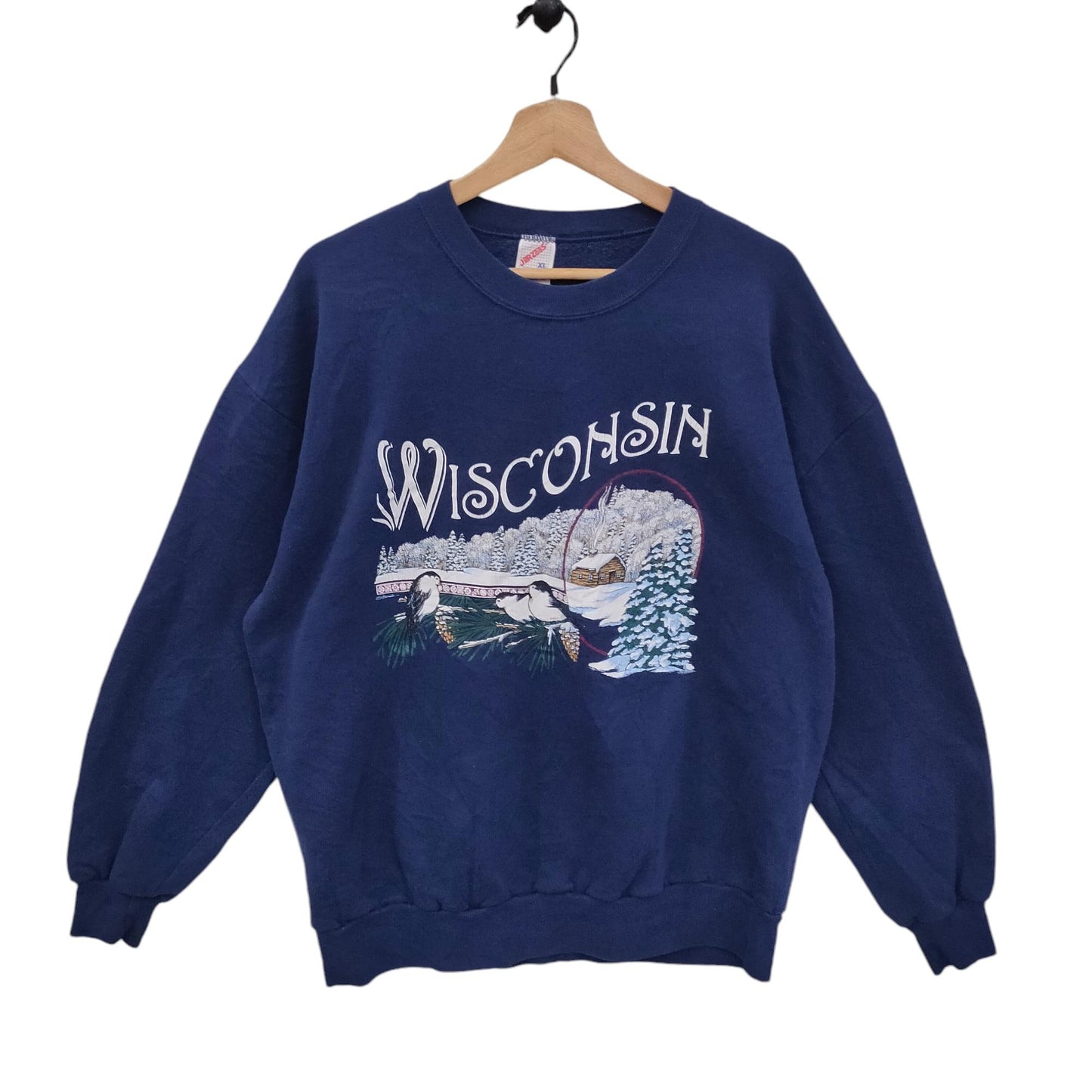 90s Up North Wisconsin Sweatshirt Vintage Nature Bird Winter Sweater Jumper Pullover Crewneck Animal Graphic Sweatshirt – Aesthetic Look · Must-Have Style