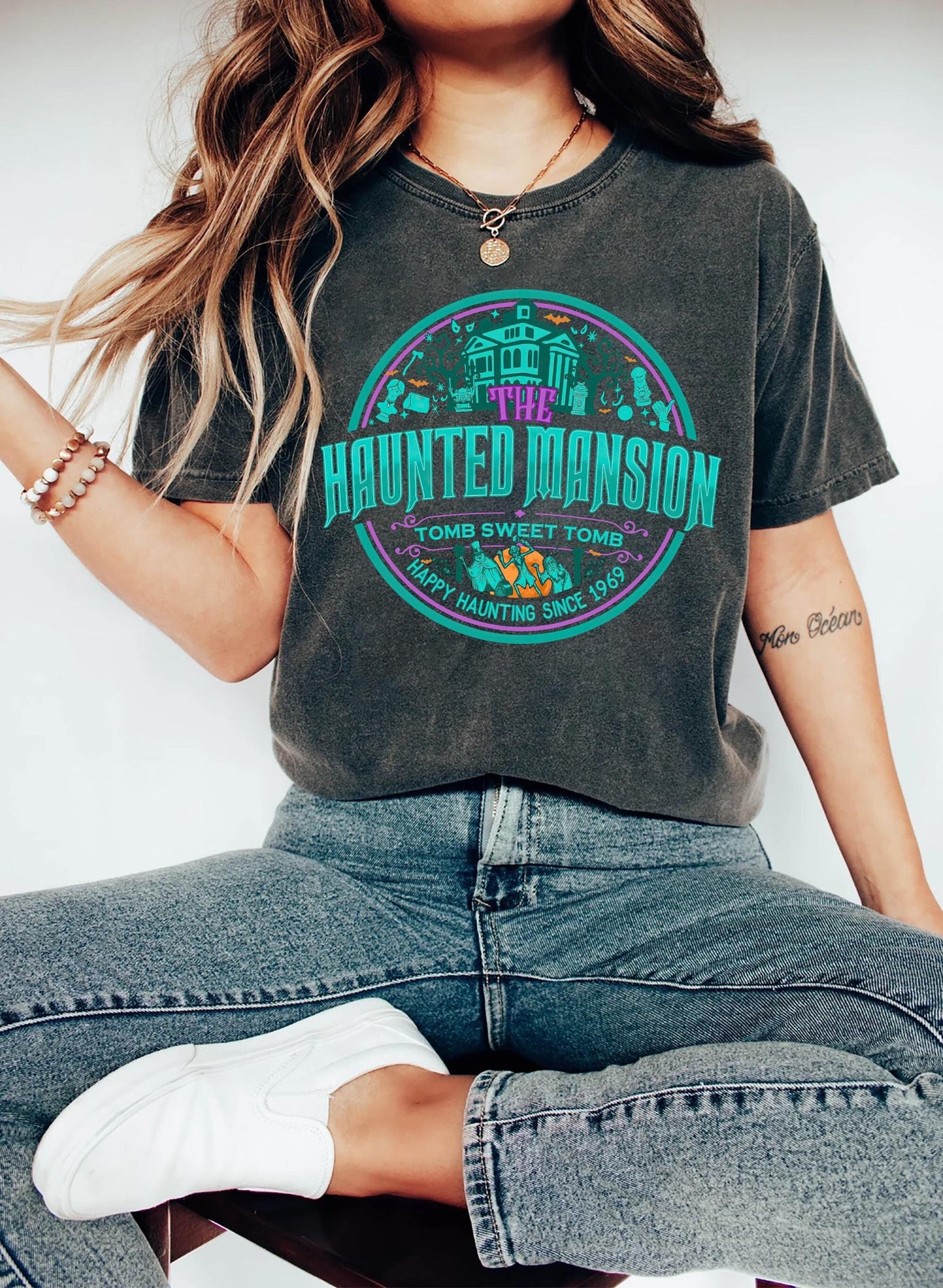 Disney Hitchhiking Ghosts Vintage Shirt The Haunted Mansion Mickey39s Not So Scary PartyFamily Vacation 2024Disney Shirt Graphic Tee – Feel-Good Design · Must-Have Style