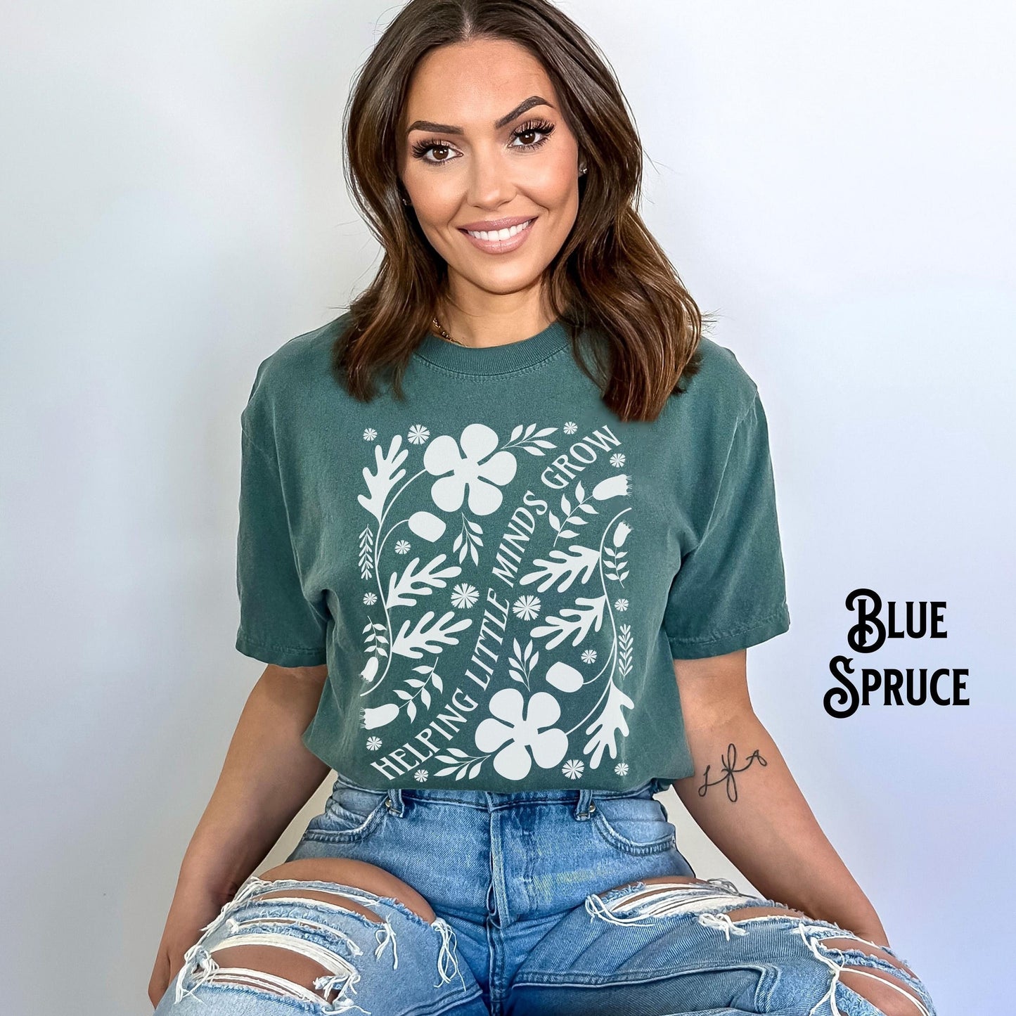 Teacher Floral T Shirt Back To School Botanical Gift For Teacher Planting Seeds Helping Little Minds Grow Graphic Tee – Everyday Comfort · Top Pick For Any Outfit