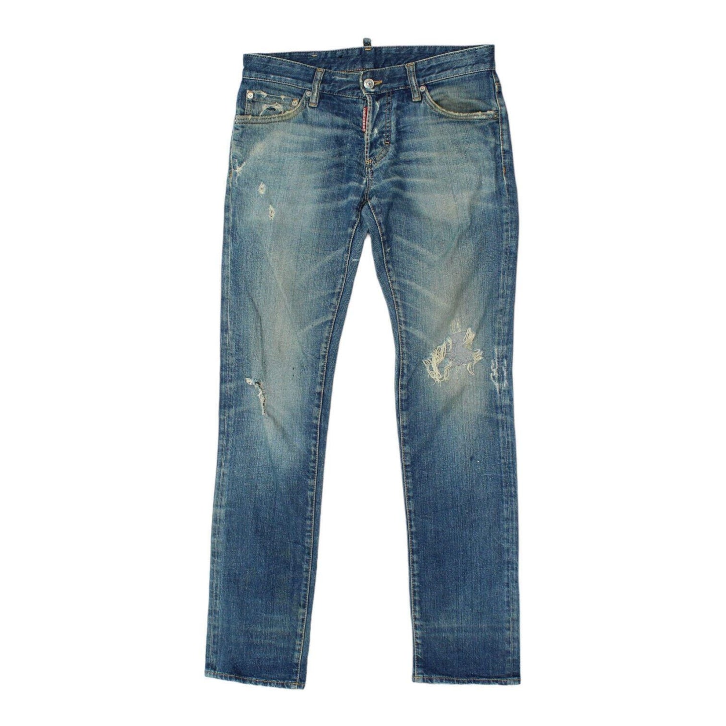 Dsquared2 Womens Blue Slim Leg Distressed Jeans High End Designer Denim VTG Graphic Tee – Warm & Stylish · High-Quality Print