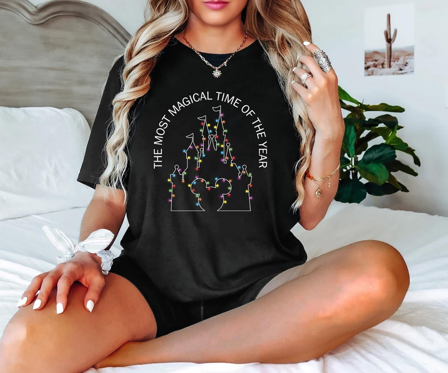 Disney Christmas Lights Shirt Mickey Christmas Gift For Disney Lover Sweatshirt with Mickey Magical Kingdom Tshirt Festive Holiday Tee Sweatshirt – Warm & Stylish · Must-Have Style