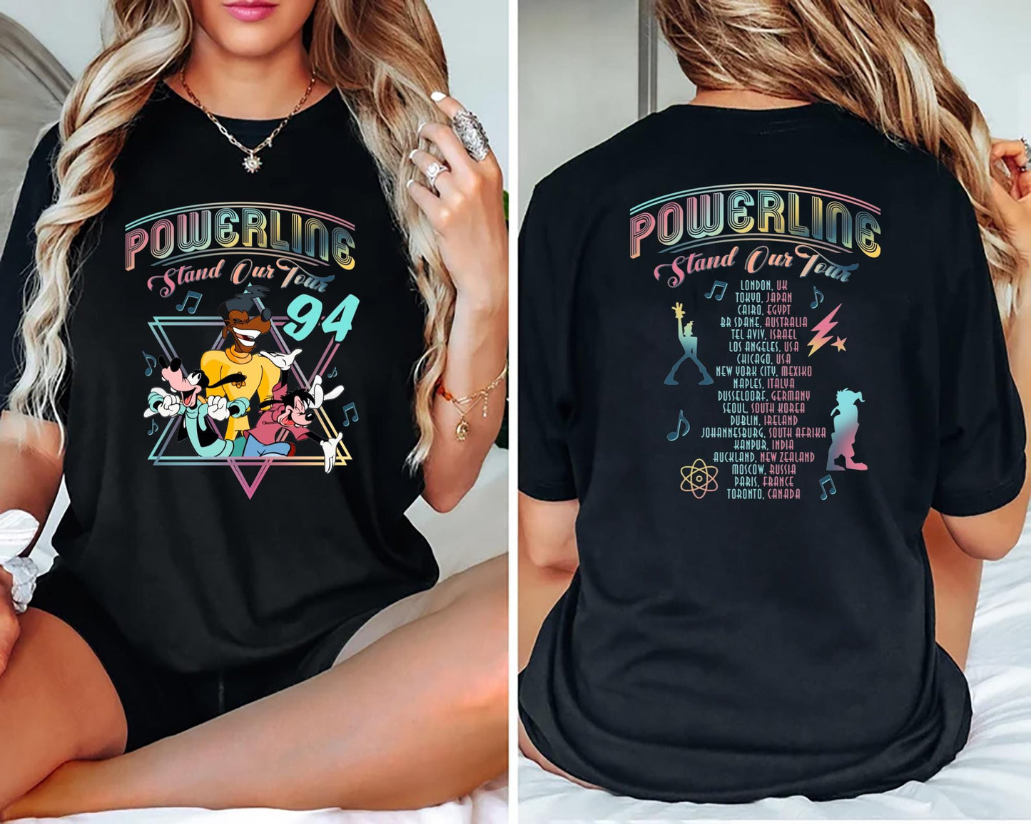 Retro 90s Goofy Movie Shirt Max Goofy Roxanne Powerline Shirt Disney World Tour Shirt Goofy Movie Shirt Disney Group Graphic Tee – Soft Feel · Perfect For Daily Wear