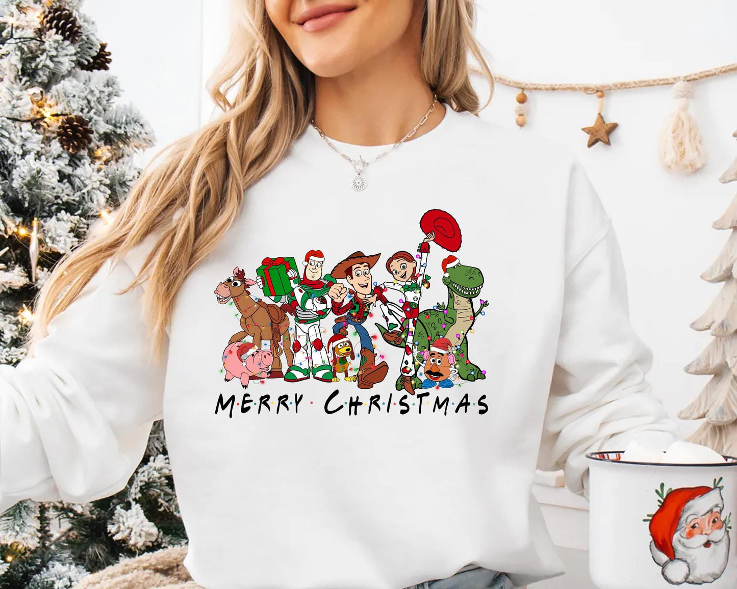 Toy Story Merry Christmas Shirt Woody and Buzz Holiday Disney Trip Family Matching Christmas Sweater Toy Story Xmas Party Tee Gift for Kids Graphic Tee – Everyday Comfort · Perfect For Daily Wear