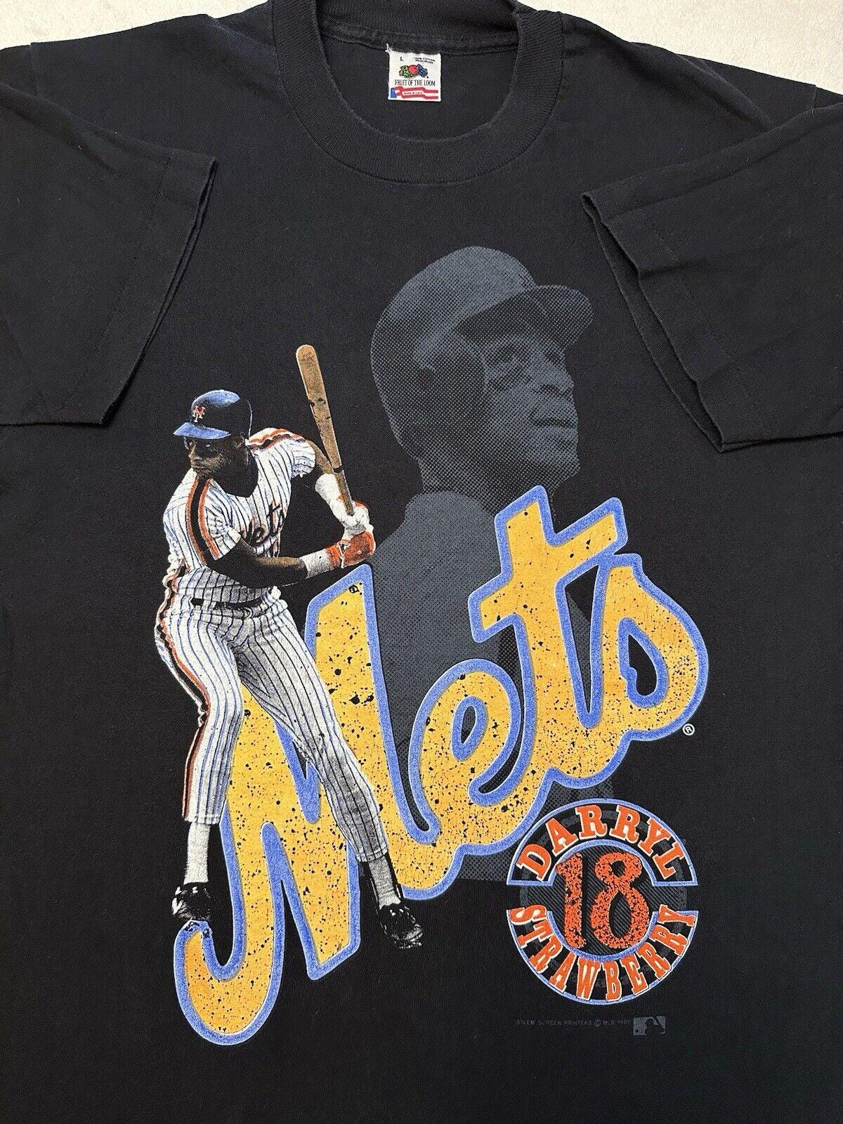 Vintage 1980s 80s 1989 Daryl Strawberry NYC Mets MLB Baseball Salem T Shirt L Graphic Tee – Feel-Good Design · High-Quality Print