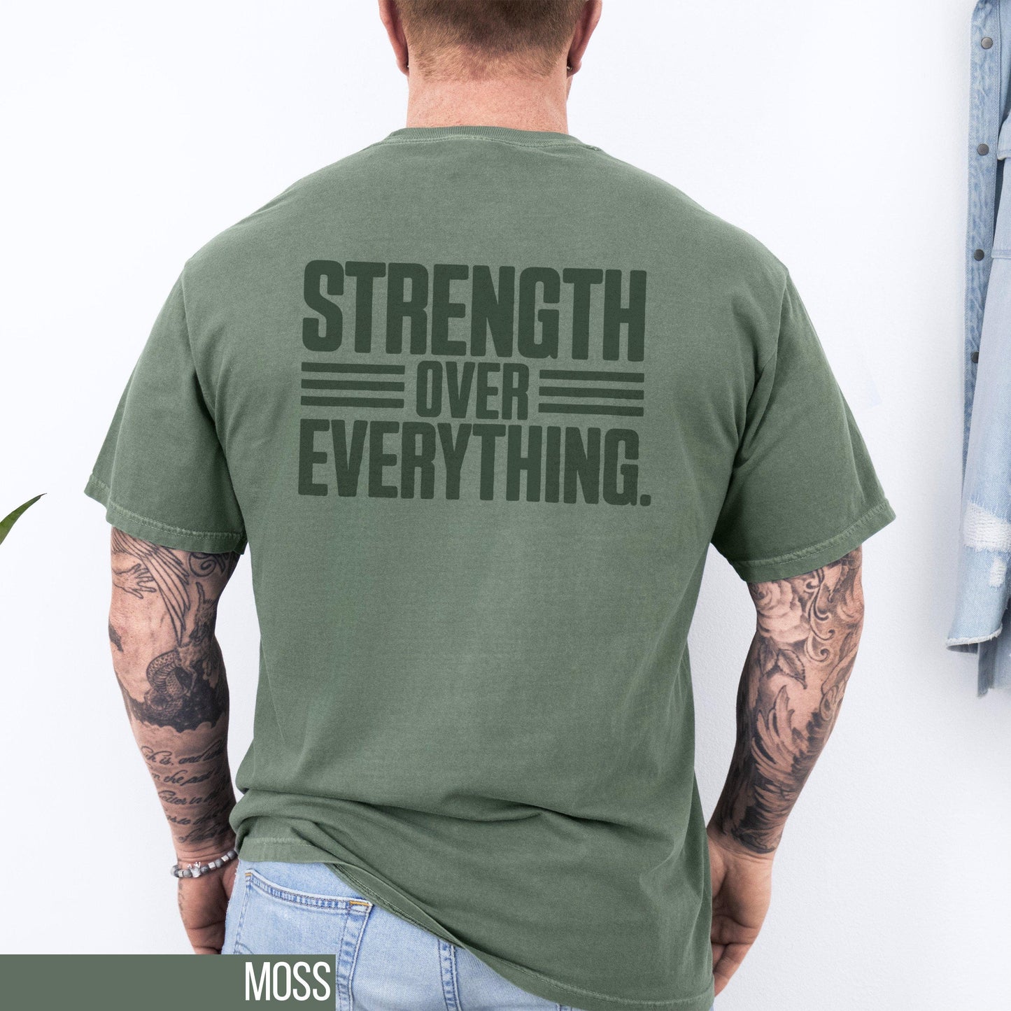 Motivational Strength Over Everything T Shirt Gym Workout Tee Inspirational Fitness Apparel Gift Weightlifting Shirt Fitness Enthusiasts Graphic Tee – Cozy Vibes · Must-Have Style