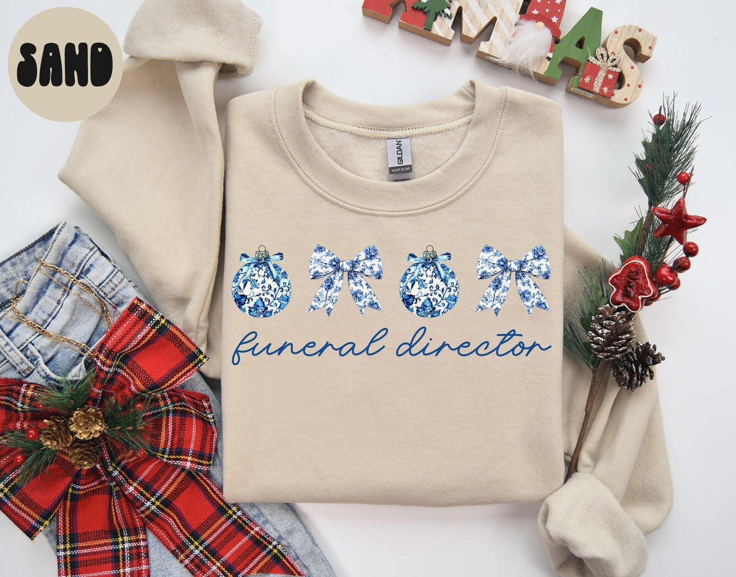 Funeral Director Christmas Sweatshirt Funeral Director Sweatshirt Gifts for Women Jumper Shirt Crewneck Long Sleeve Cozy Sweatshirt – Premium Graphic · Must-Have Style