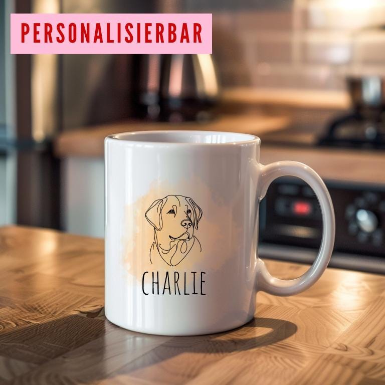 Personalisierebare Labrador Tasse Labrador Tasse Geschenk fr Hundebesitzer Custom Hunde Tasse Labrador Geschenk Graphic Tee – Everyday Comfort · Top Pick For Any Outfit