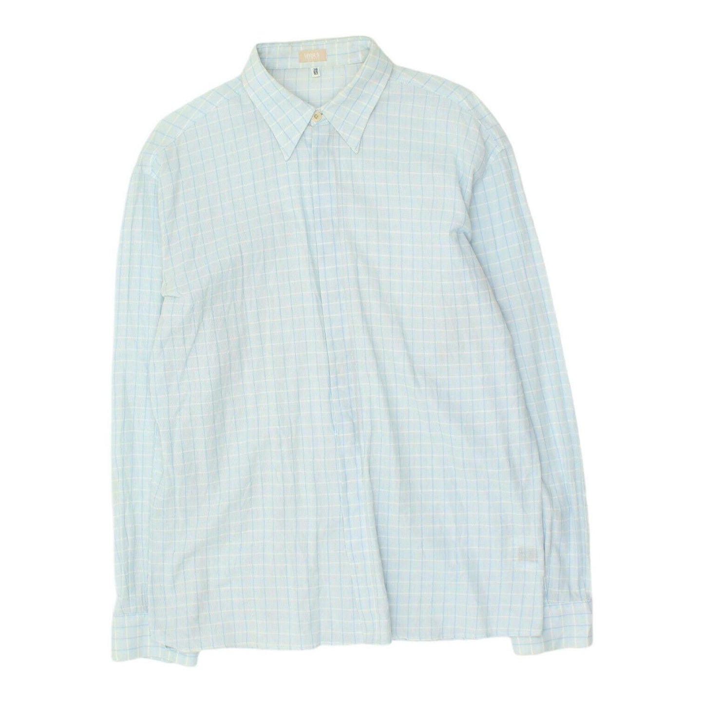 Versus Versace Mens Blue Check Shirt Vintage High End Designer Formal VTG Graphic Tee – Soft Feel · High-Quality Print