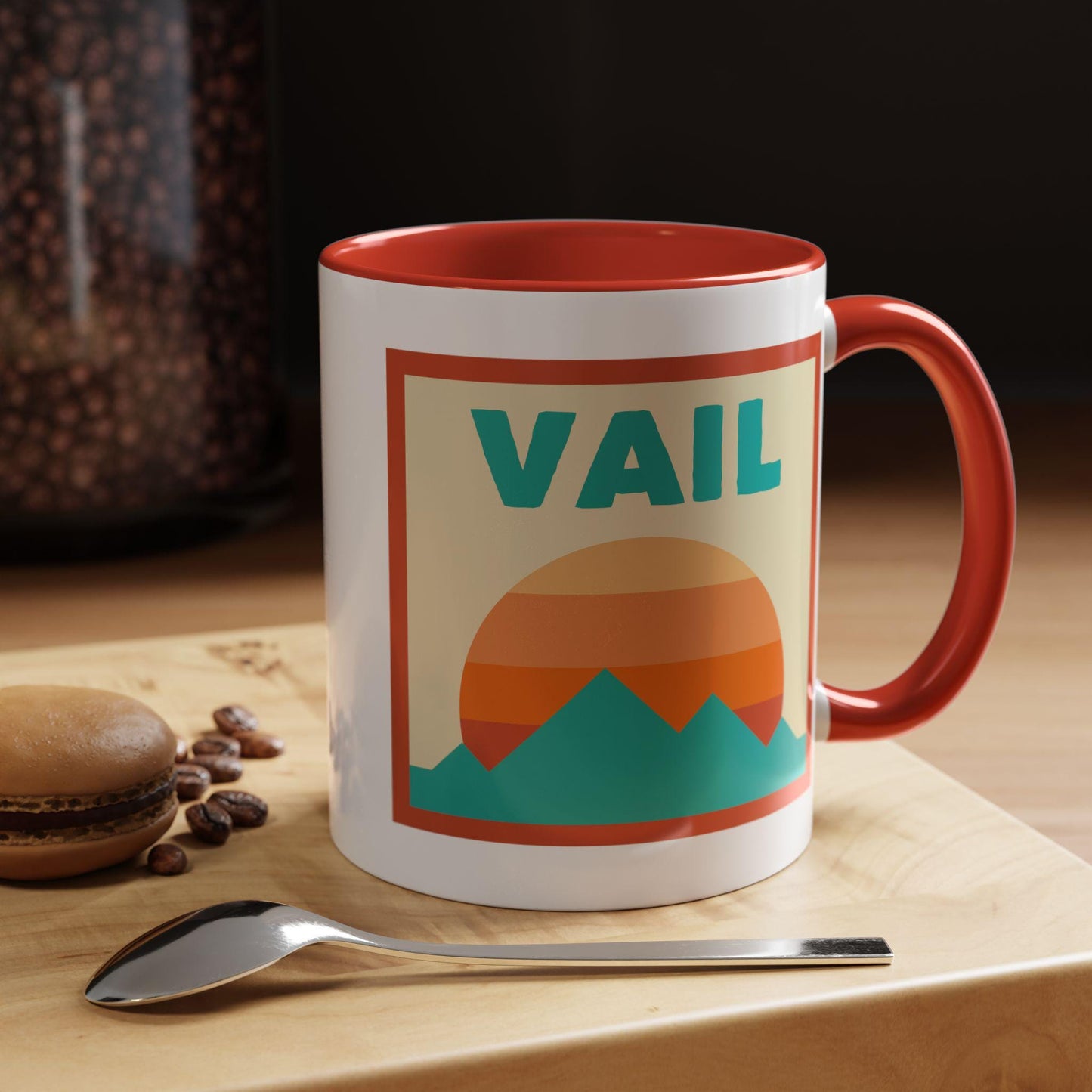 Vail Colorado Retro Ombre Sun Mountain Coffee Mug 11 oz Vail Colorado Nature Lover Gift Mountain Enthusiast Mug Graphic Tee – Soft Feel · Trending Graphic Apparel
