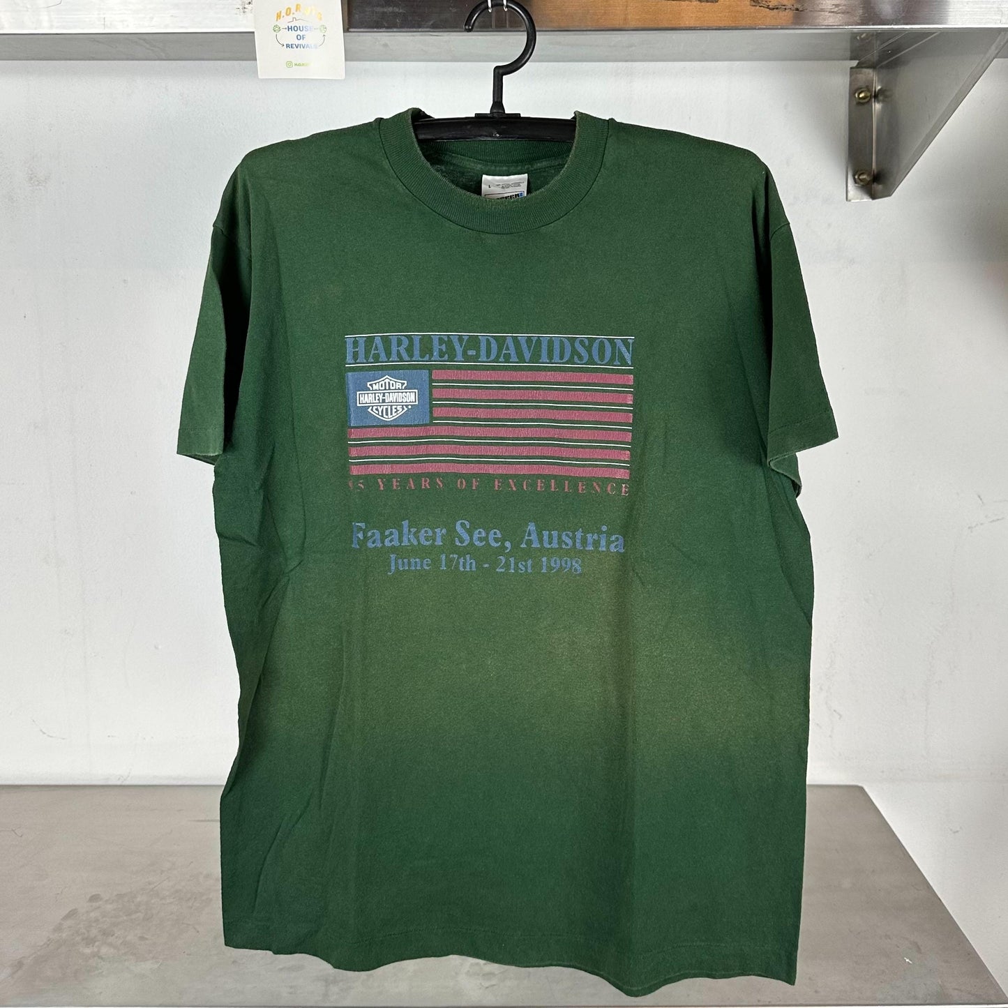 Vintage 1998 Harley Davidson Motorcycle 15 Years of Excellence Austria Large single stitch T shirt Vintage Harley Davidson Graphic Tee – Feel-Good Design · Must-Have Style