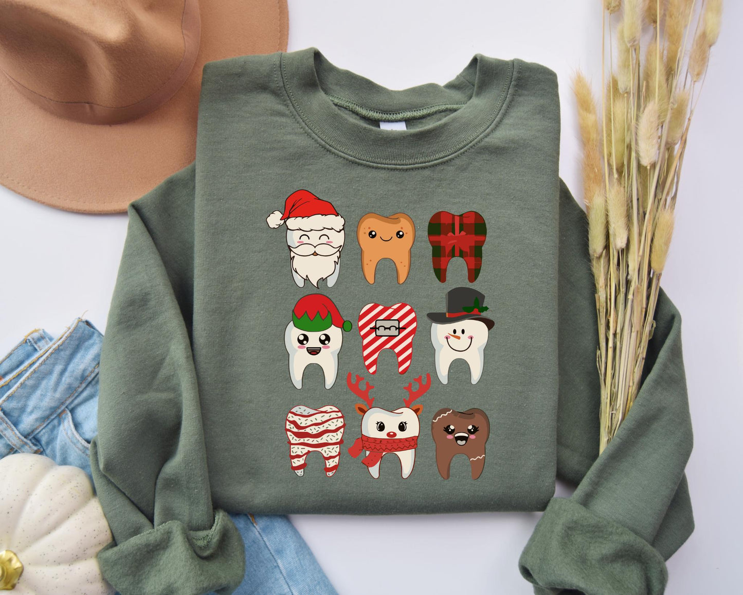 Christmas Dental Squad Cute Christmas Teeth SweatshirtChristmas Dentist Shirt Christmas Gift For Dentist Holiday SweatshirtTrendy Shirt Sweatshirt – Premium Graphic · Must-Have Style